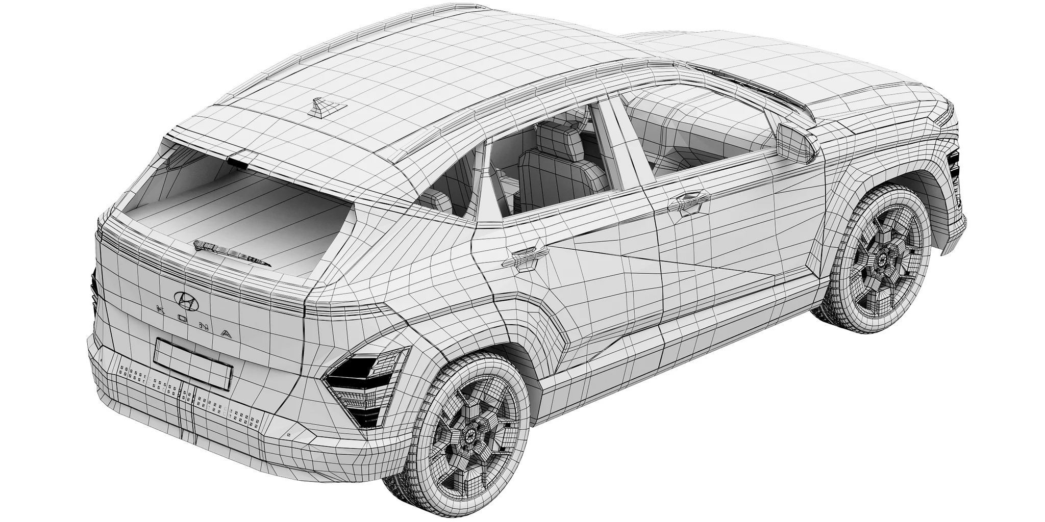 Hyundai KONA Electric 2024, 3D model preview 36