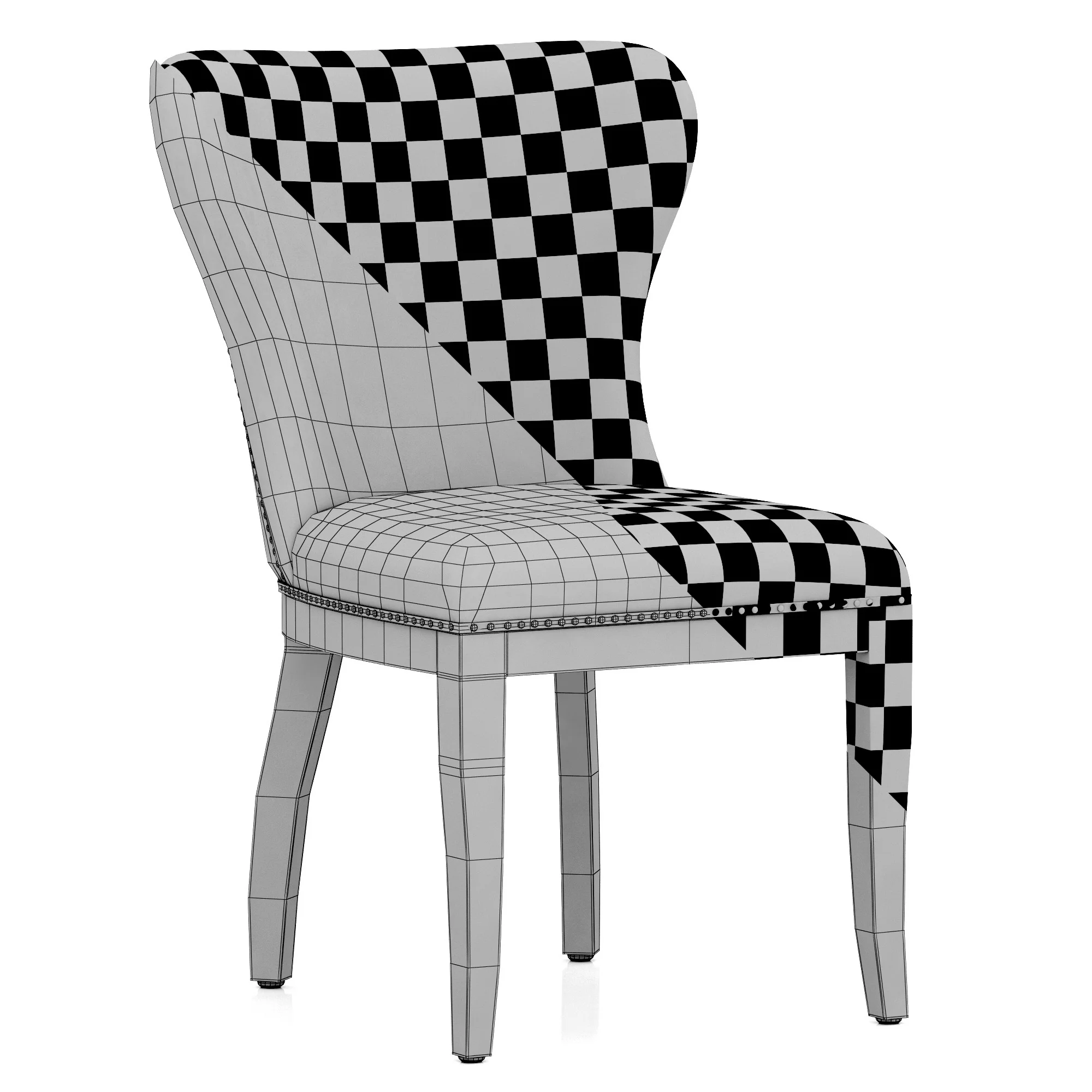 Home Concept Richmond Dining Chair — 3D model preview 9