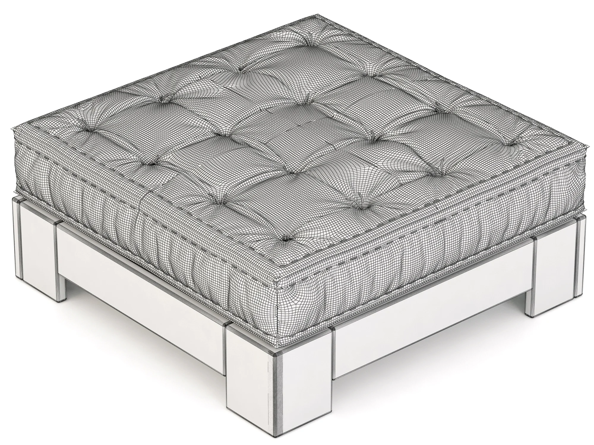 RH Teen Callum Ottoman — 3D model preview 7