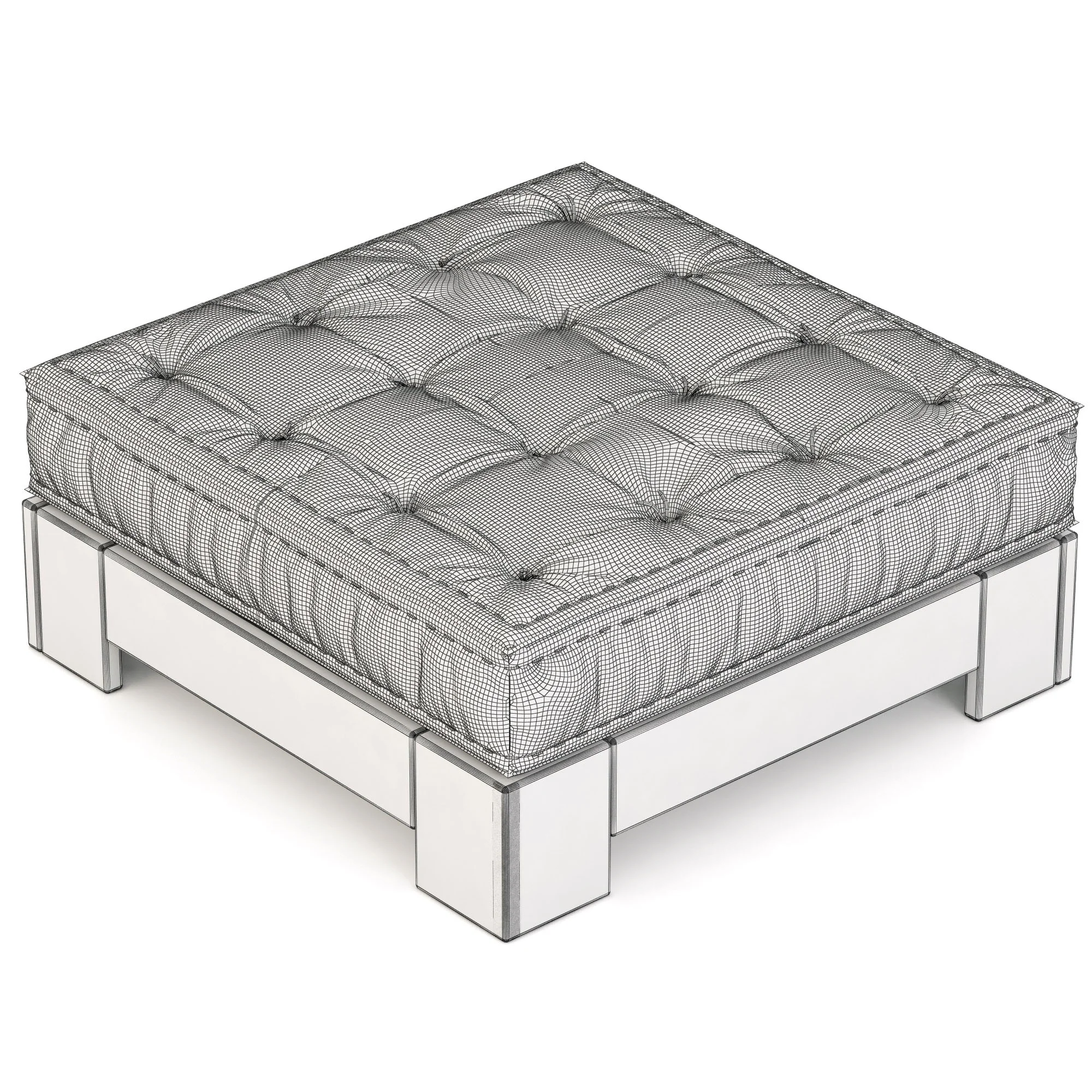 RH Teen Callum Ottoman — 3D model preview 8