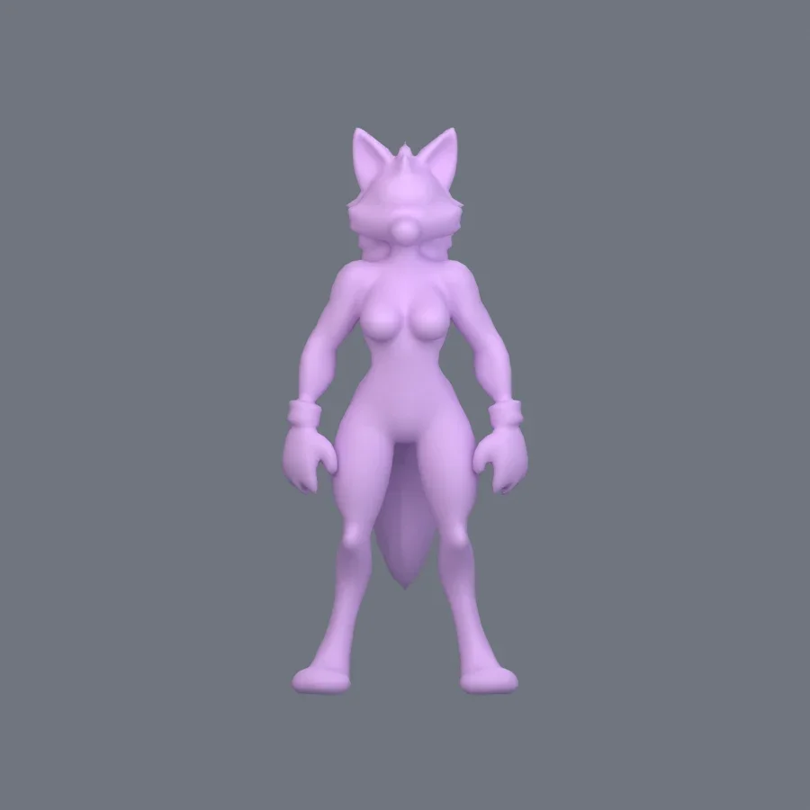Furry Character Stylized 03, 3D model preview 1