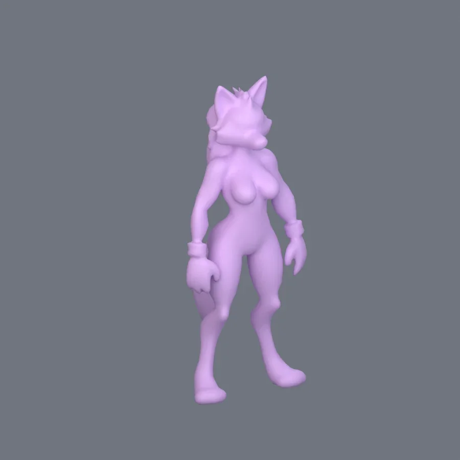 Furry Character Stylized 03, 3D model preview 2