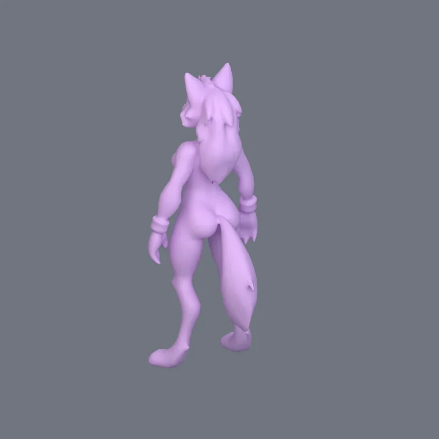 Furry Character Stylized 03, 3D model preview 6