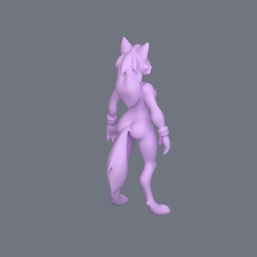 Furry Character Stylized 03, 3D model preview 7