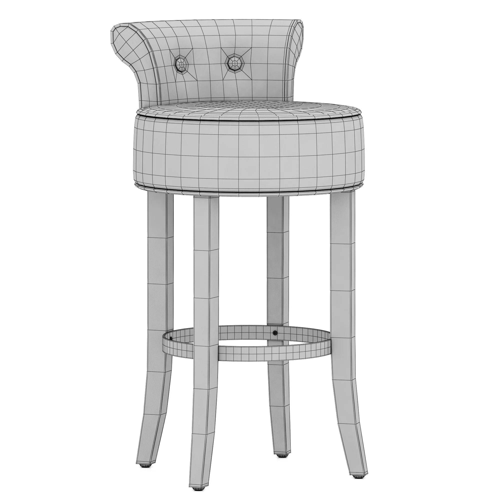 Eichholtz Bar Stool Sophia Loren — 3D model preview 9