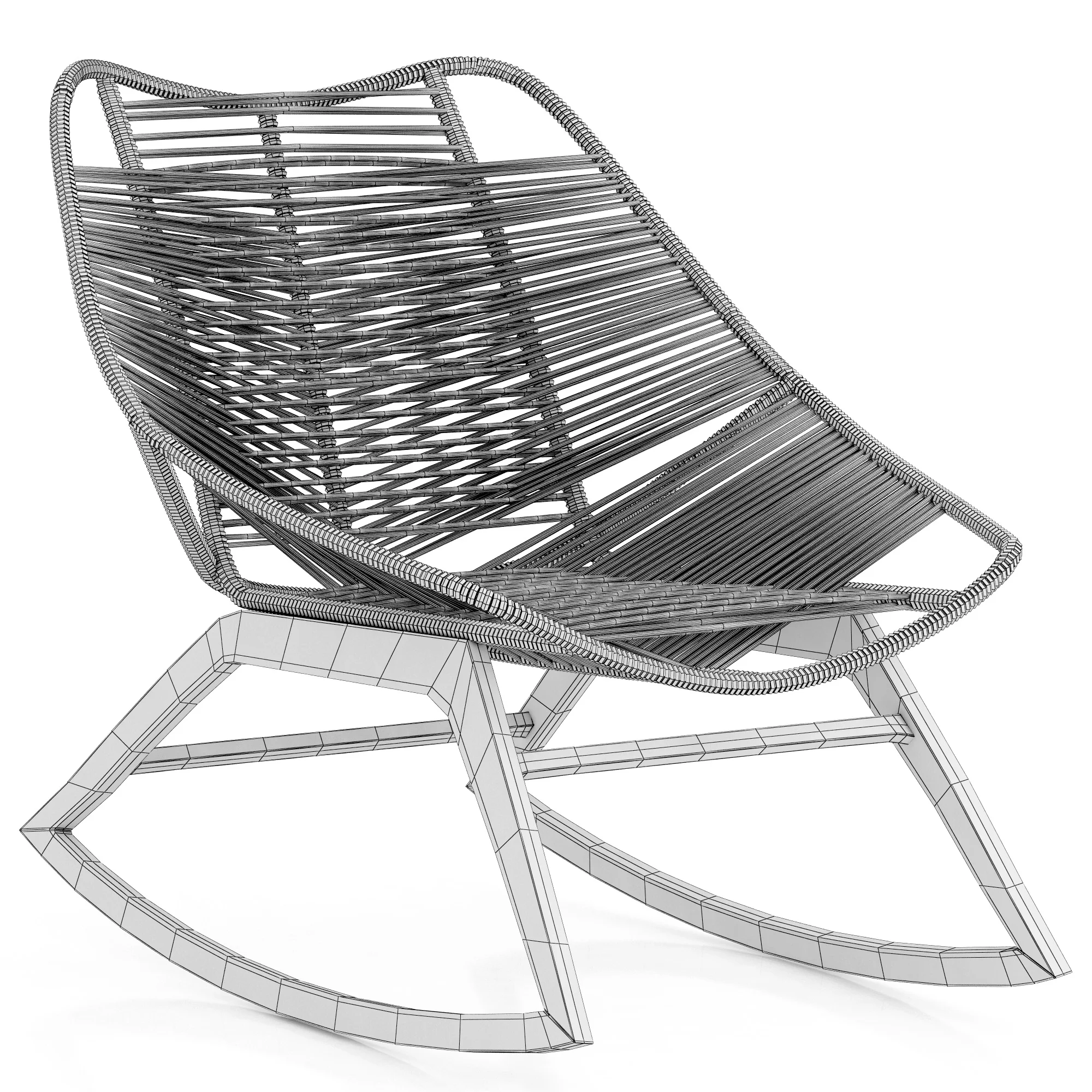 Roche Bobois Sessel WISHBONE — 3D model preview 7