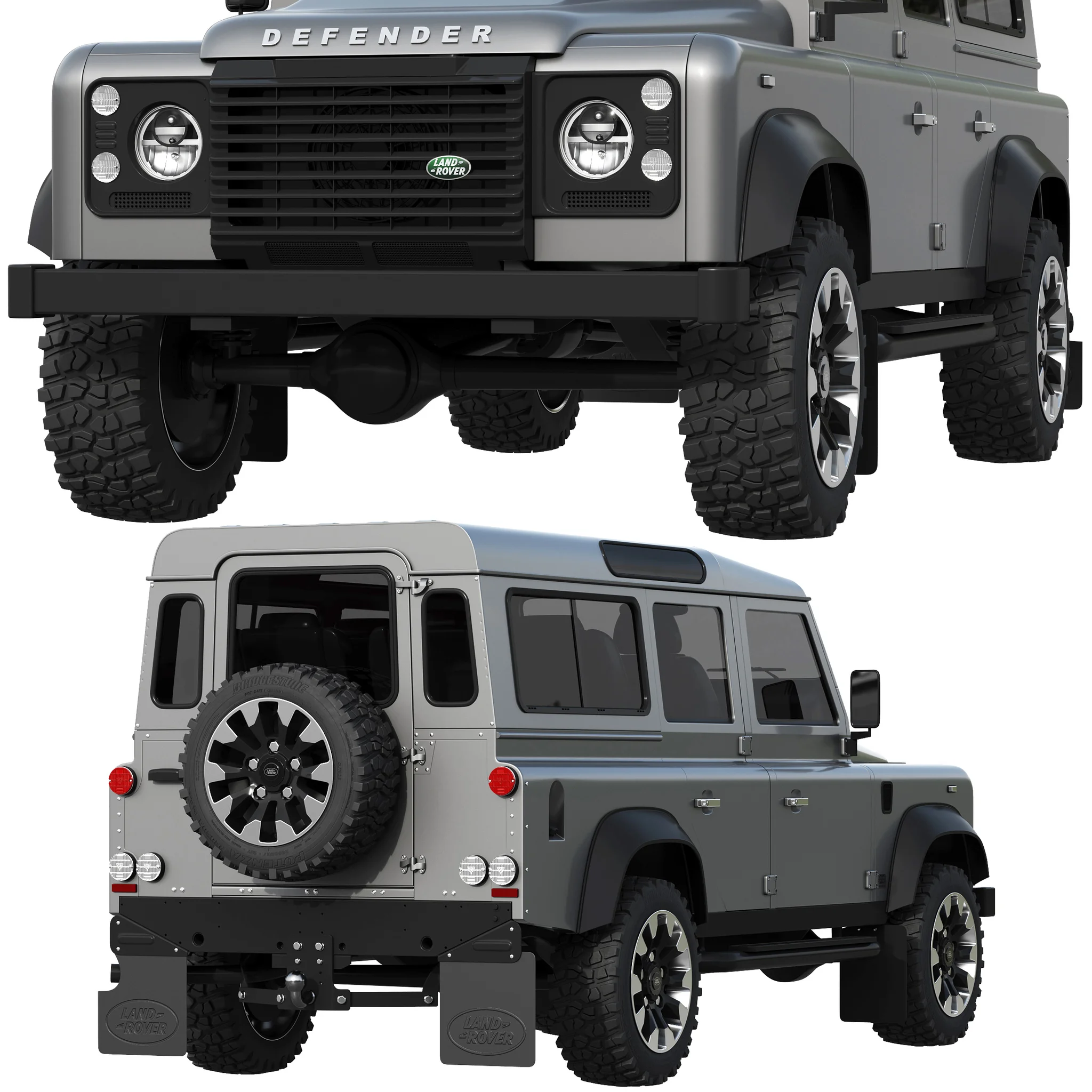 Land Rover Defender Works V8 4 Door 2018, 3D model preview 3