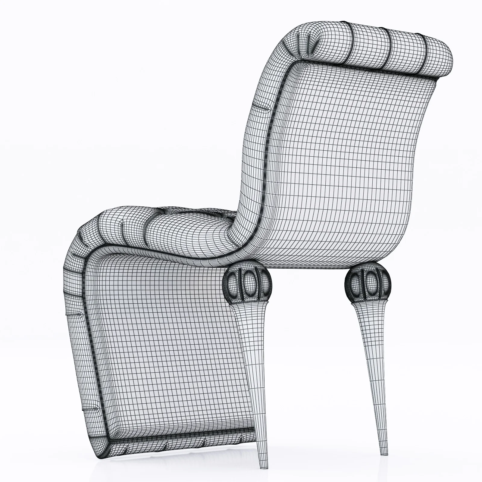JC Passion Chocolat Chair — 3D model preview 1