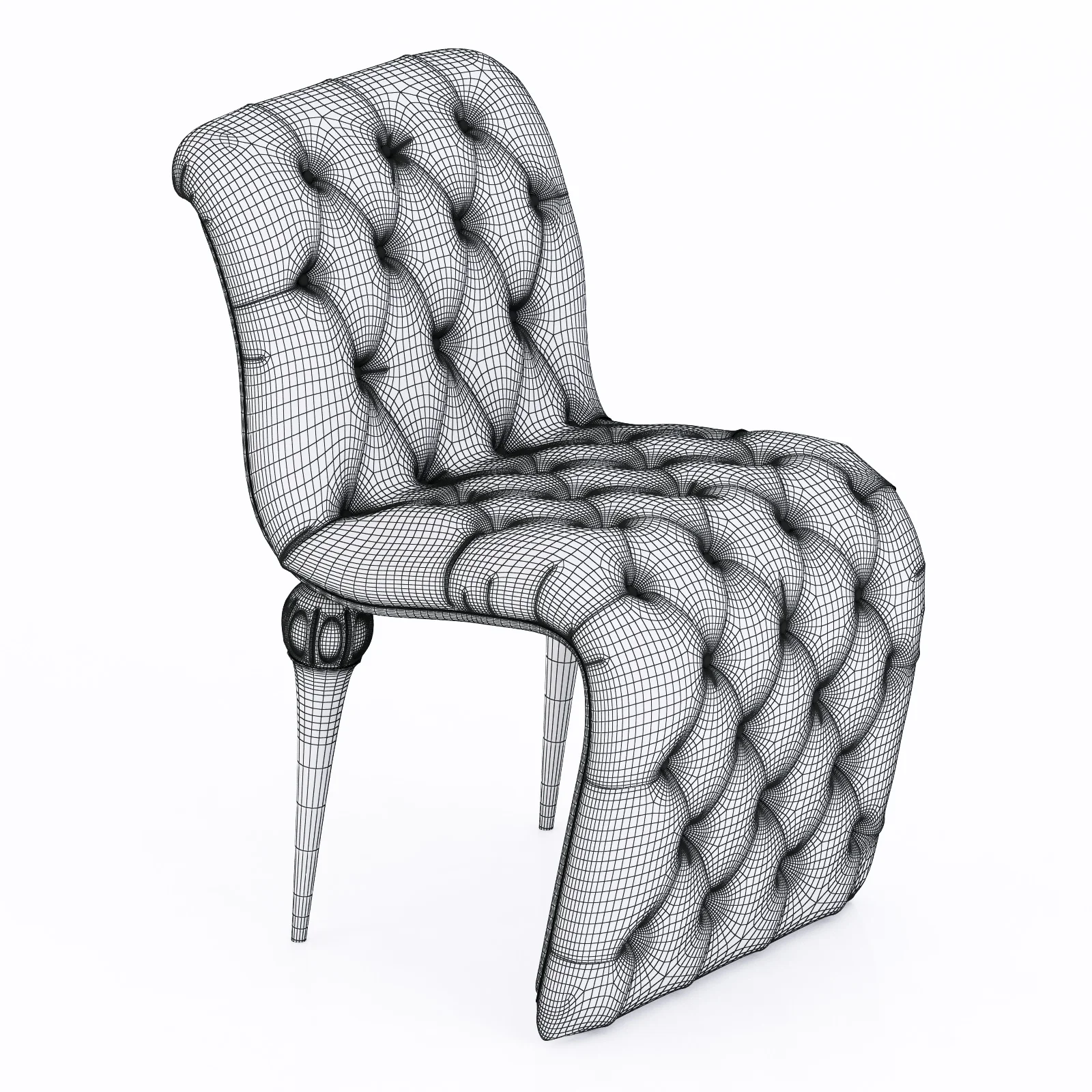 JC Passion Chocolat Chair — 3D model preview 4