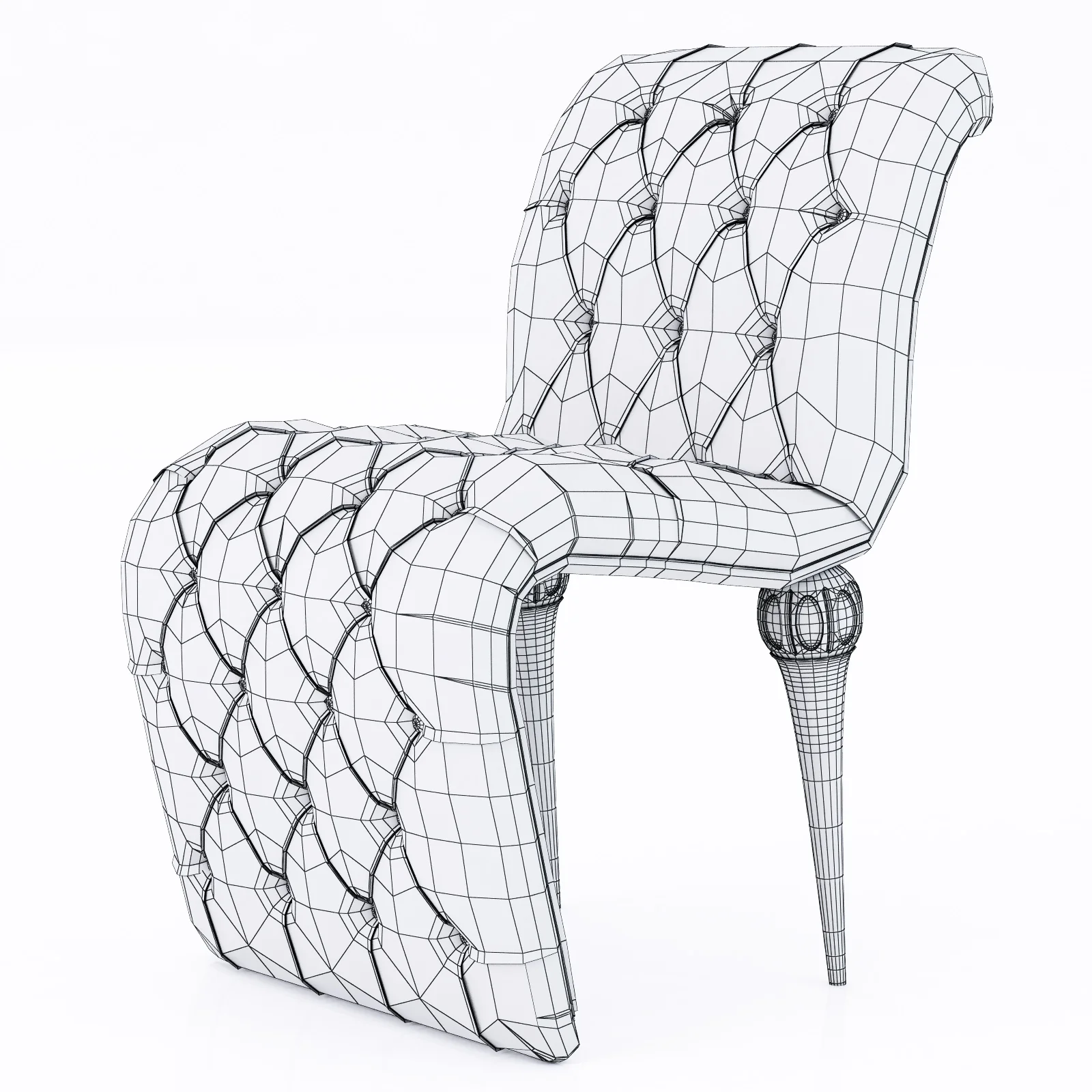 JC Passion Chocolat Chair — 3D model preview 7