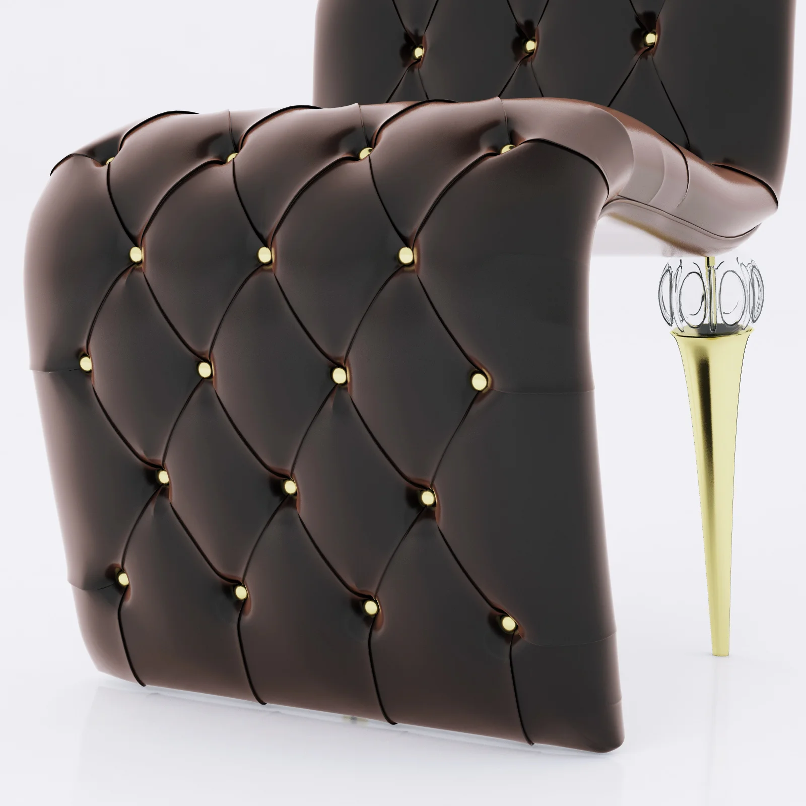 JC Passion Chocolat Chair — 3D model preview 8