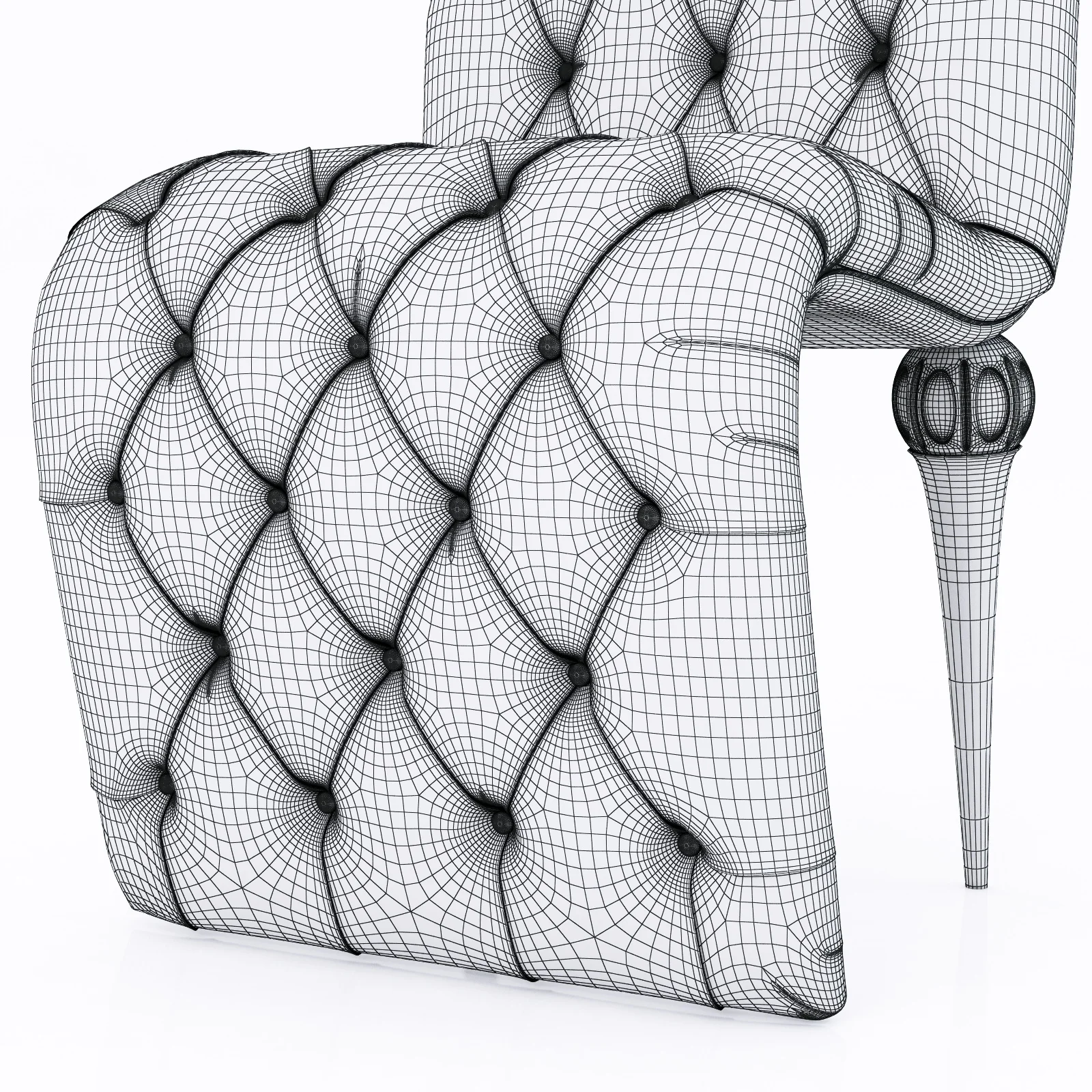 JC Passion Chocolat Chair — 3D model preview 9