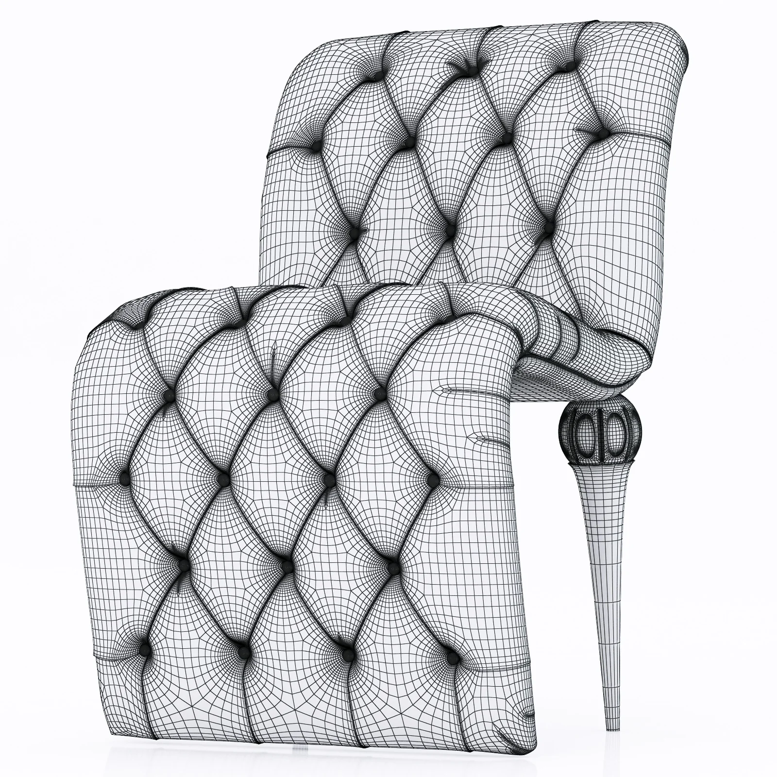 JC Passion Chocolat Chair — 3D model preview 11