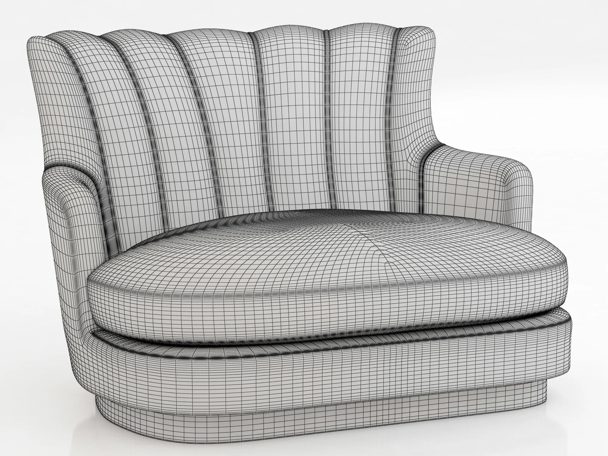 Brabbu Plum Single Sofa — 3D model preview 3