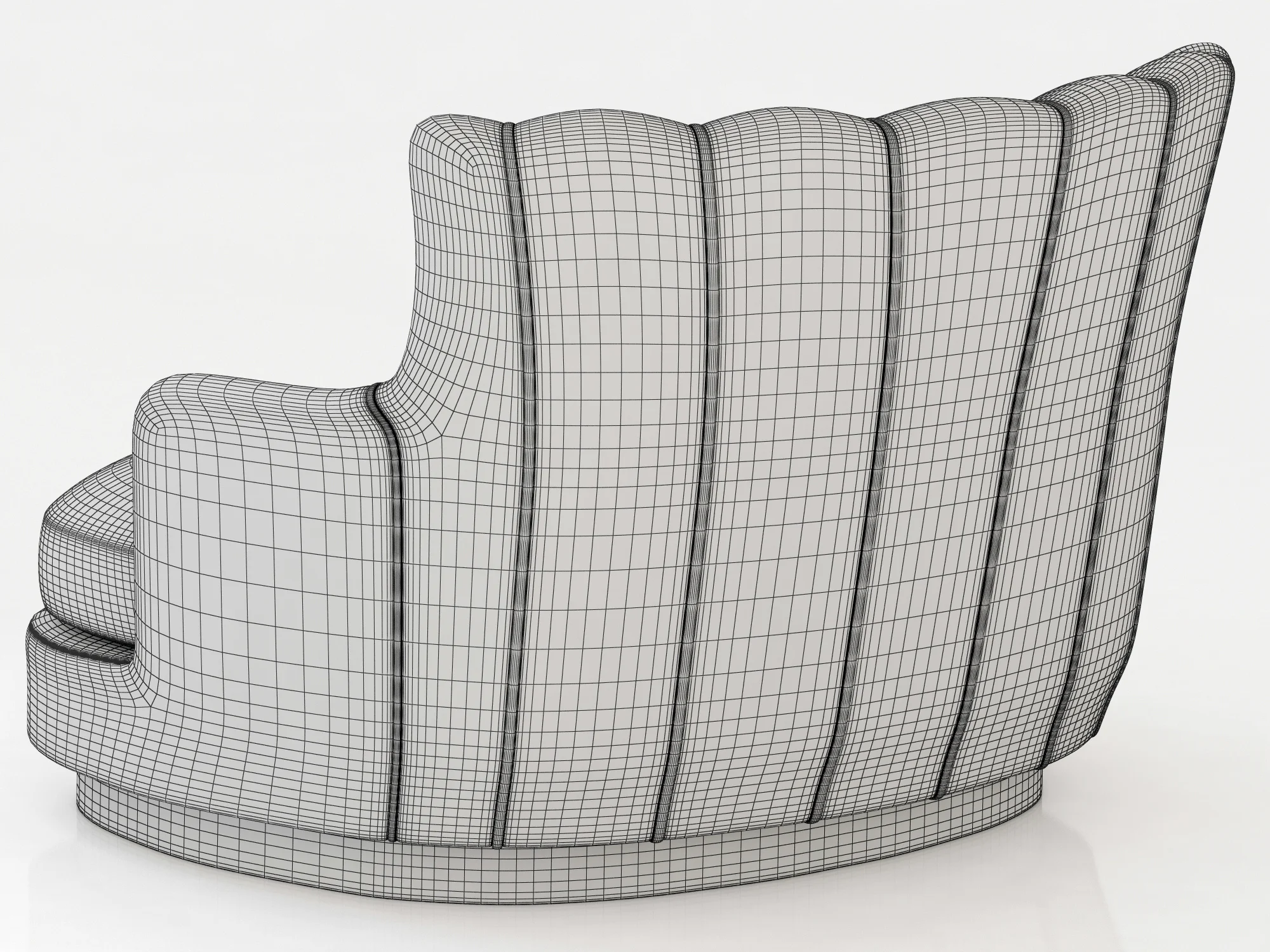 Brabbu Plum Single Sofa — 3D model preview 9
