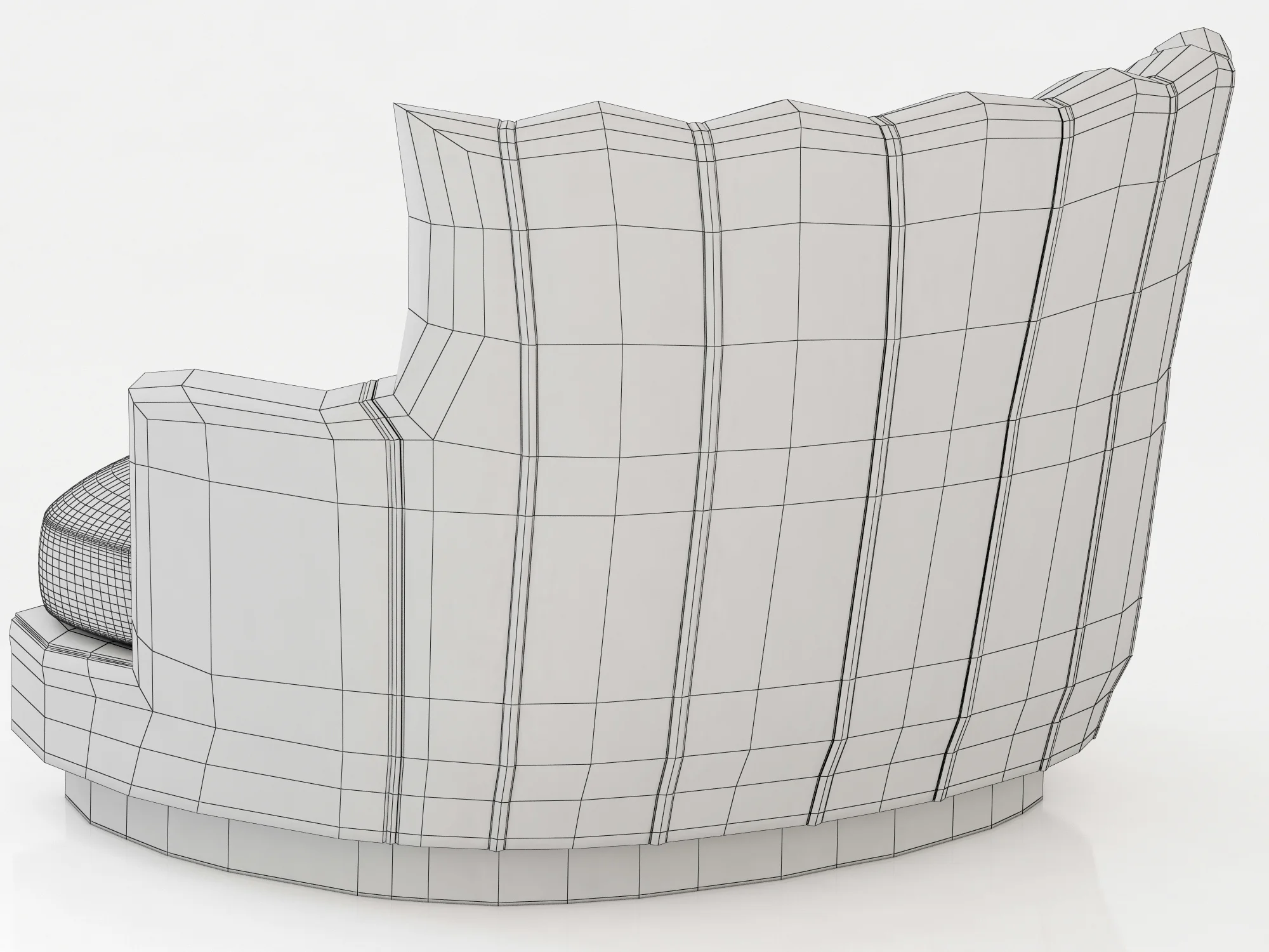 Brabbu Plum Single Sofa — 3D model preview 10