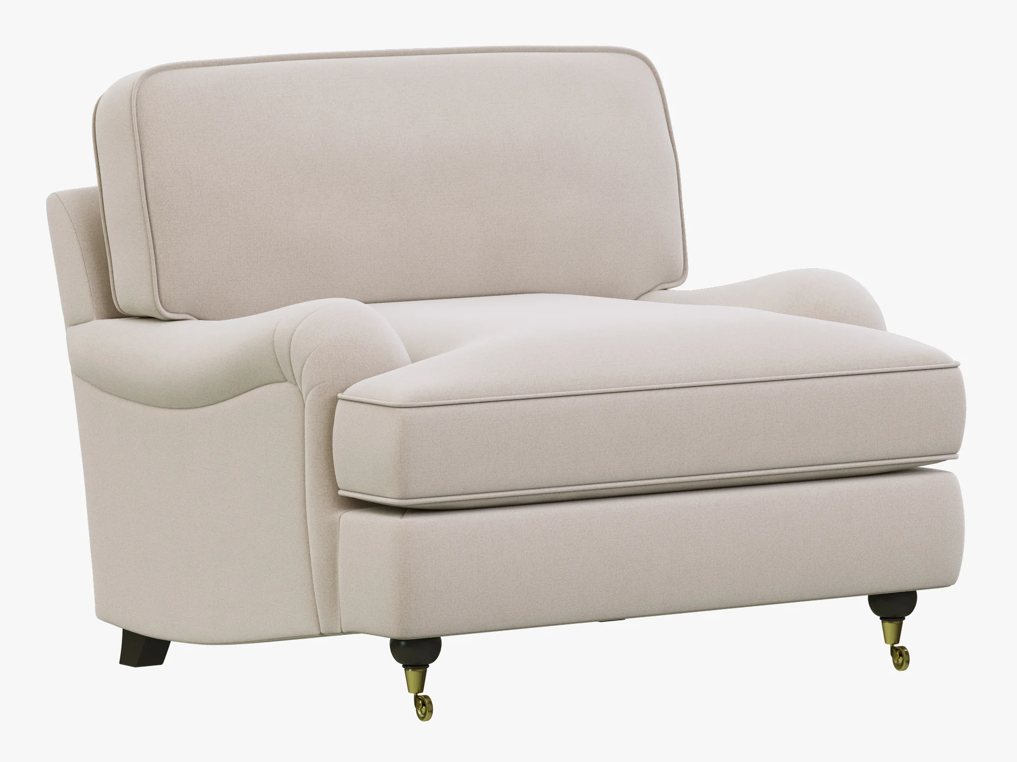 Restoration Hardware English Roll Arm Upholstered Chair — 3D model preview 1