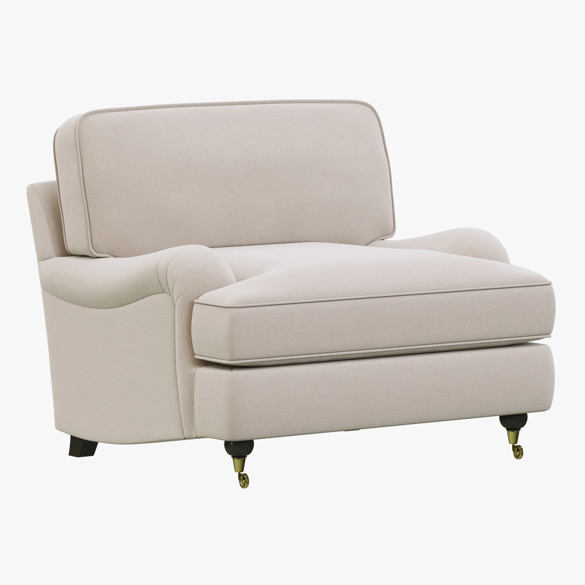 Restoration Hardware English Roll Arm Upholstered Chair — 3D model preview 2