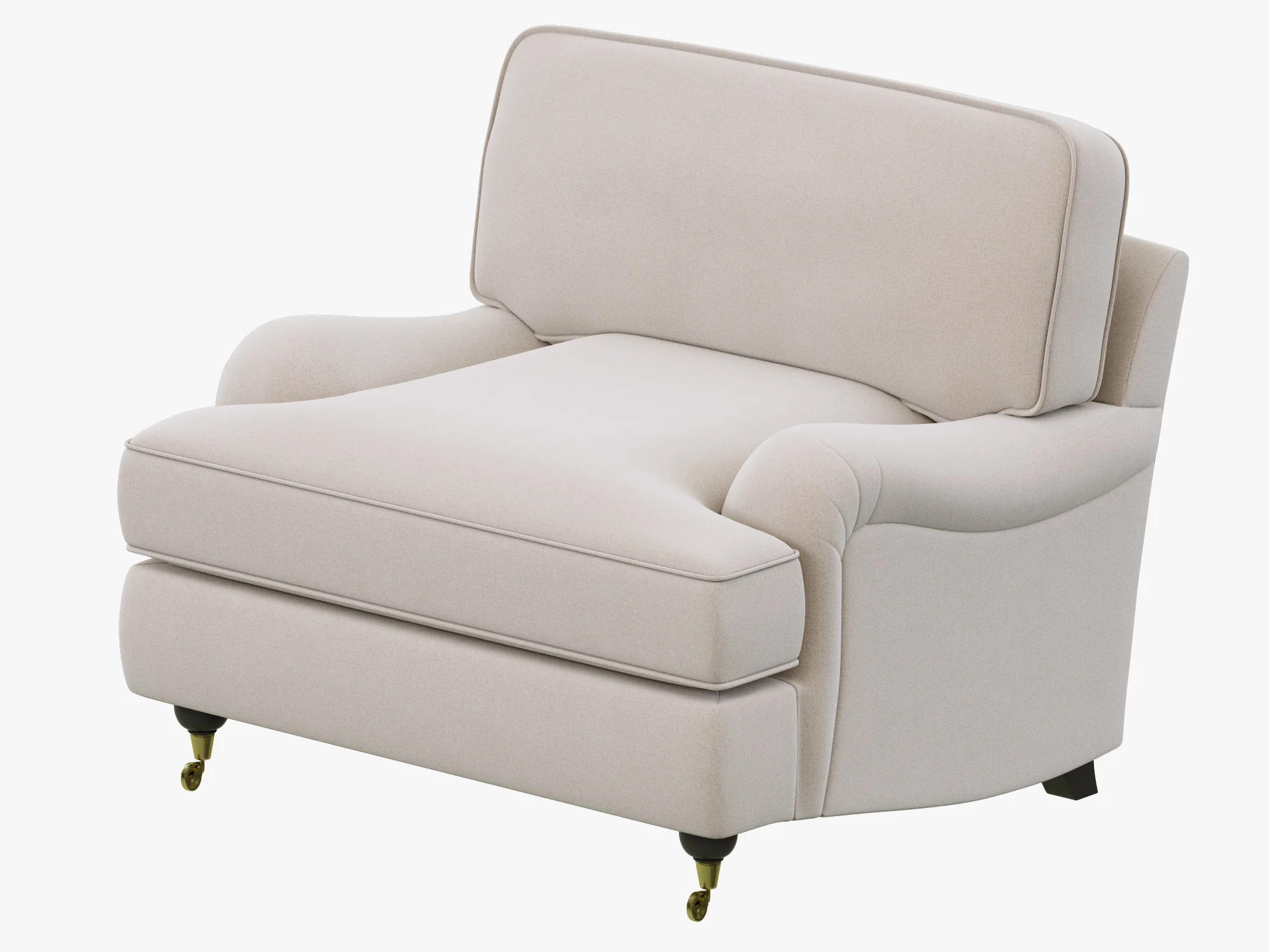 Restoration Hardware English Roll Arm Upholstered Chair — 3D model preview 11