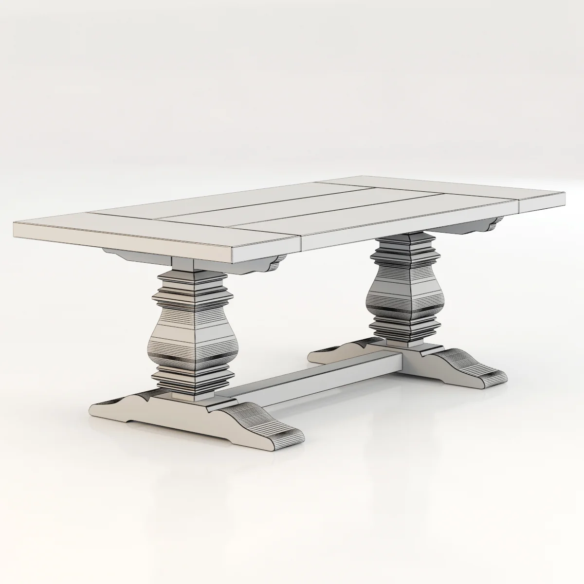 Restoration Hardware Salvaged Tables — 3D model preview 5