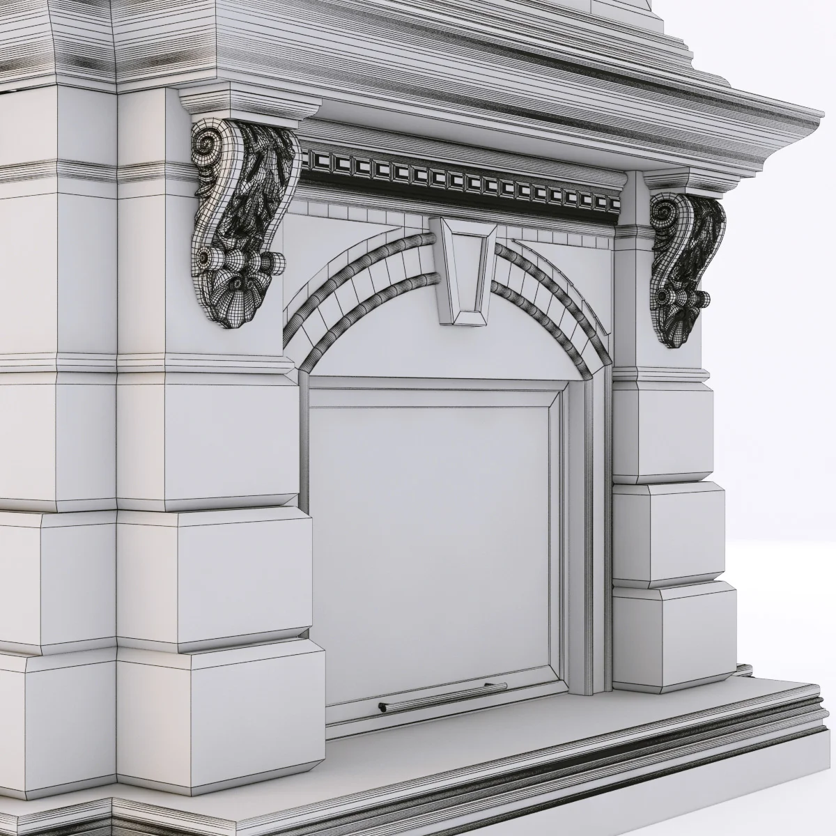 Marble Fireplace2 — 3D model preview 3