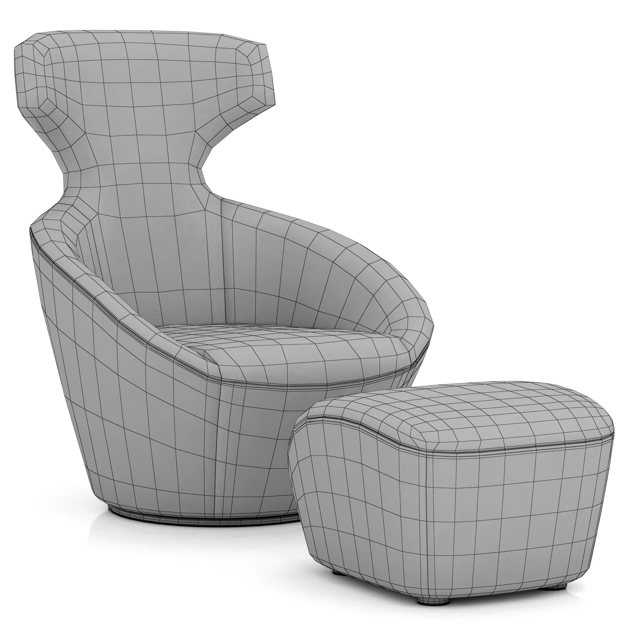 Roche Bobois EDITO LOUNGE PIVOTING ARMCHAIR — 3D model preview 8