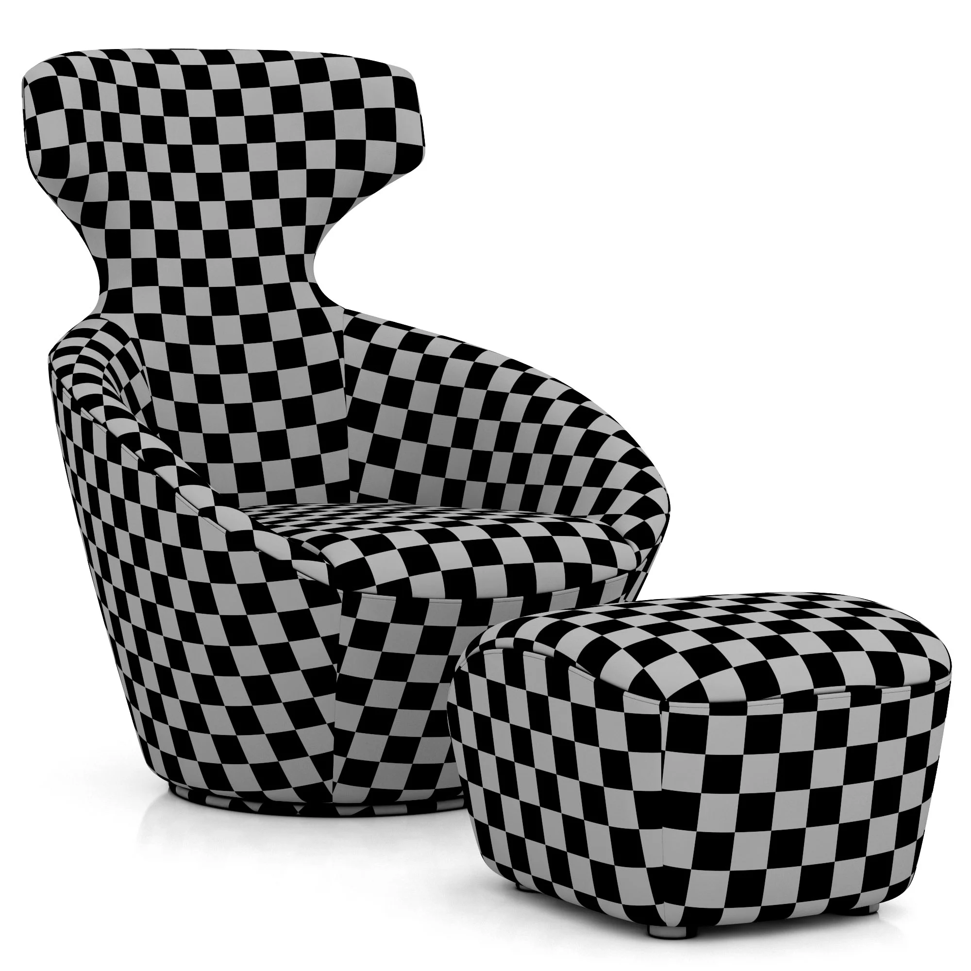 Roche Bobois EDITO LOUNGE PIVOTING ARMCHAIR — 3D model preview 9