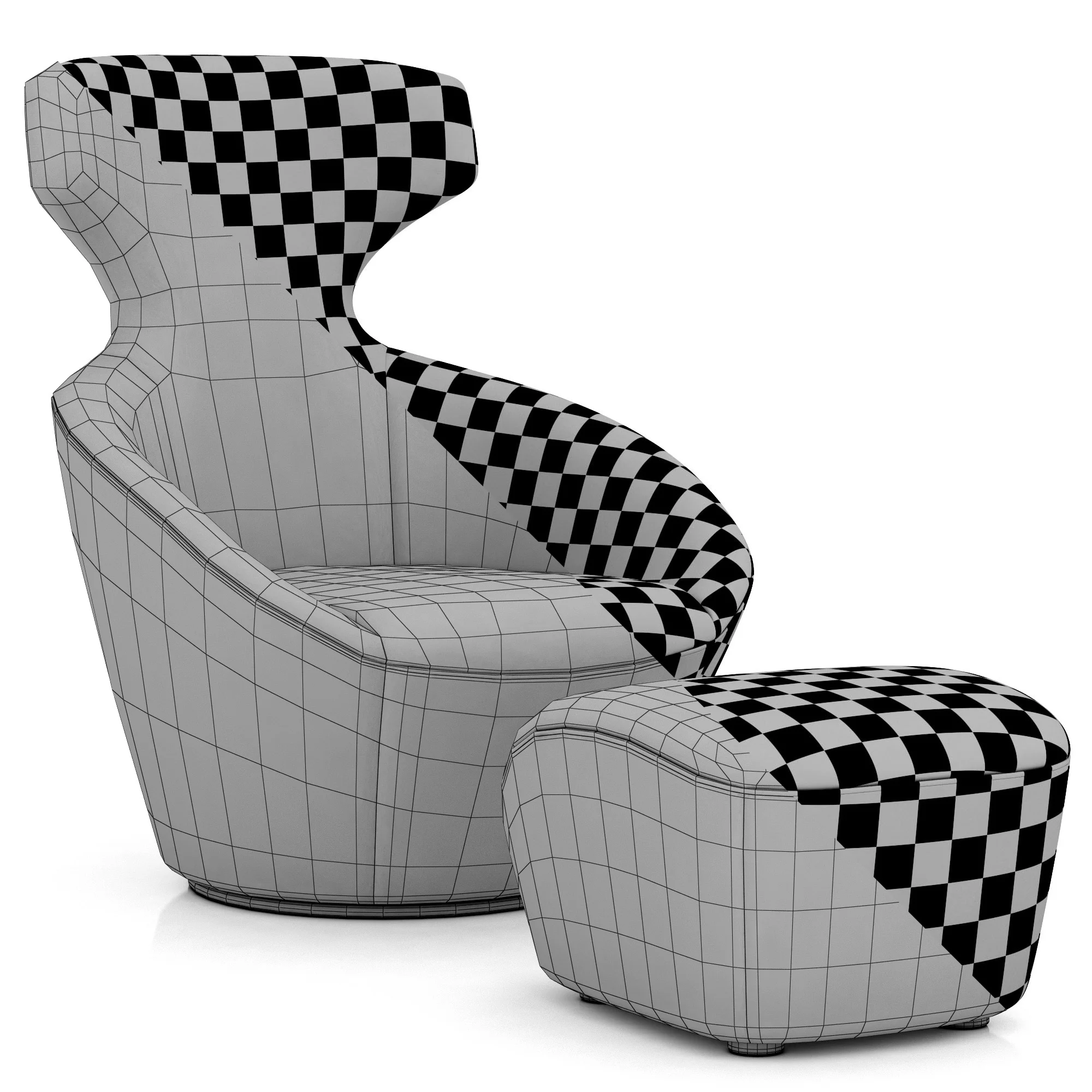 Roche Bobois EDITO LOUNGE PIVOTING ARMCHAIR — 3D model preview 10