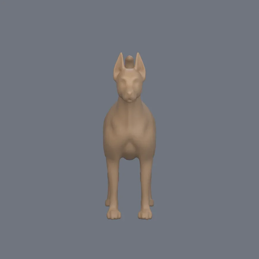 Dog Basemesh 09, 3D model preview 1