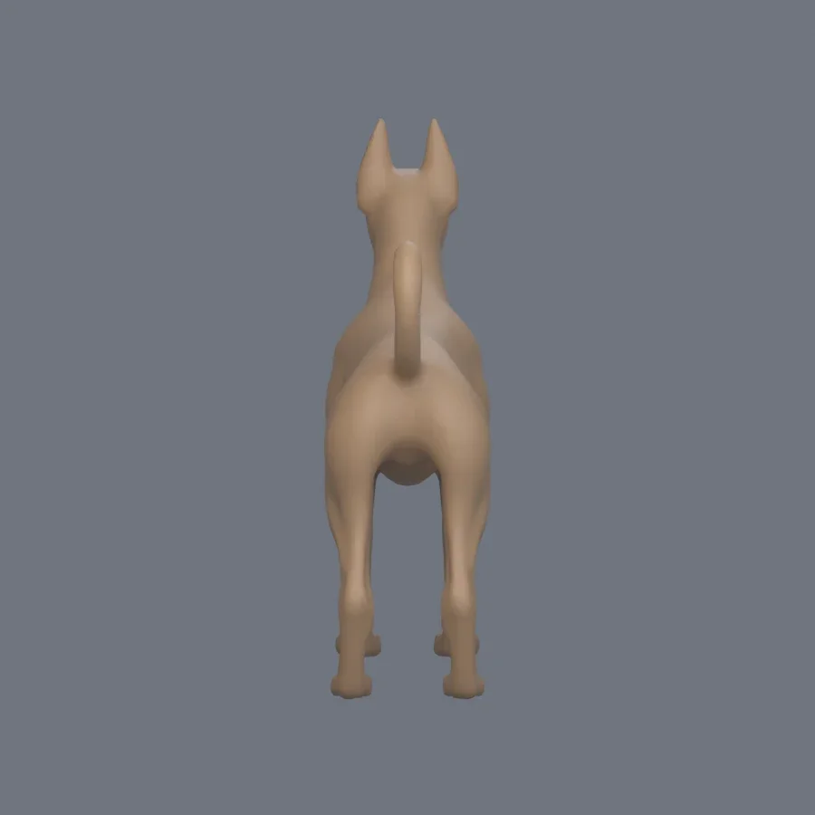 Dog Basemesh 09, 3D model preview 4