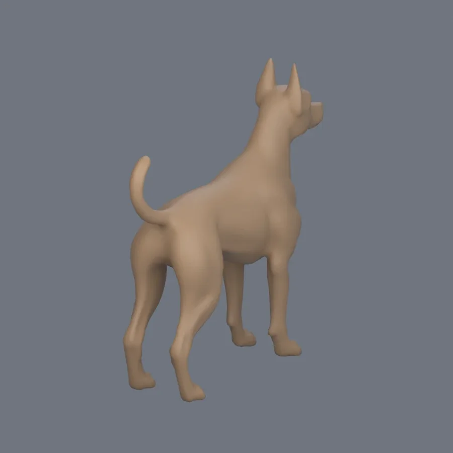 Dog Basemesh 09, 3D model preview 7