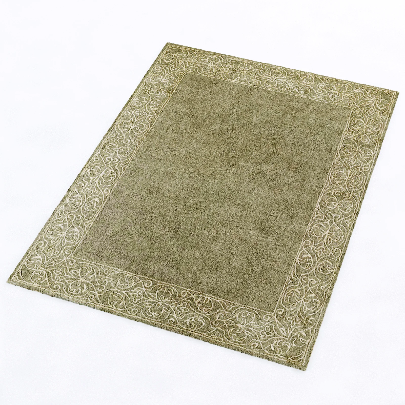 Restoration Hardware Sevilla Floral Border Rug — 3D model preview 8