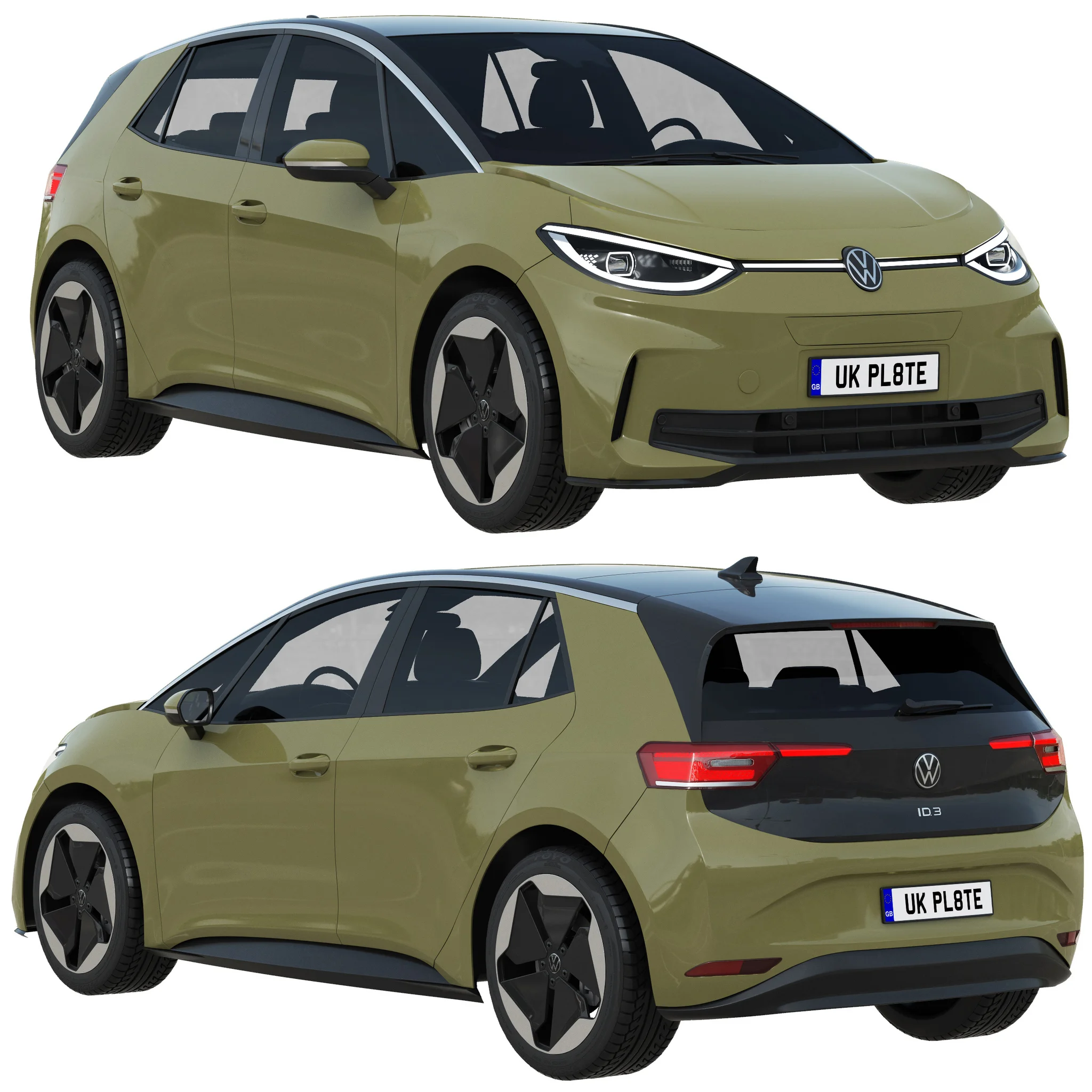 Volkswagen ID3 2024, 3D model preview 21
