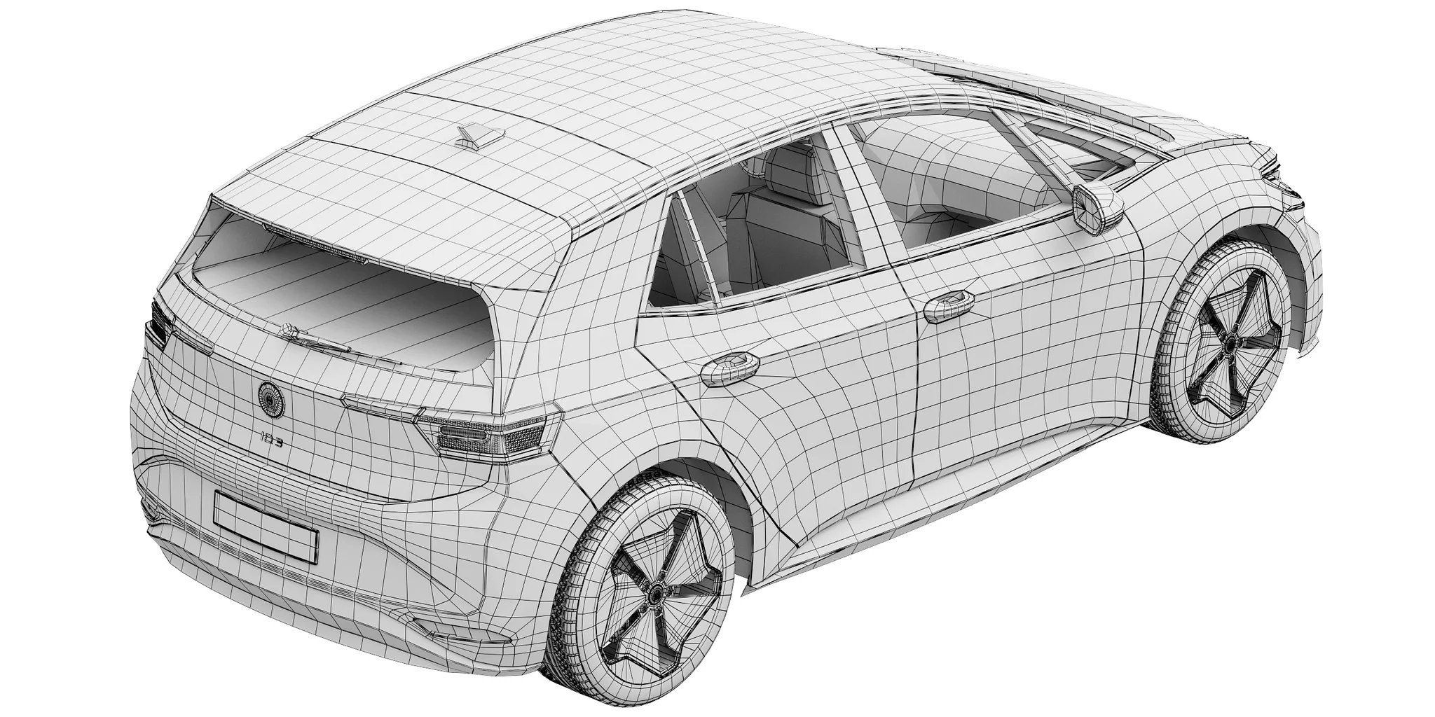 Volkswagen ID3 2024, 3D model preview 36