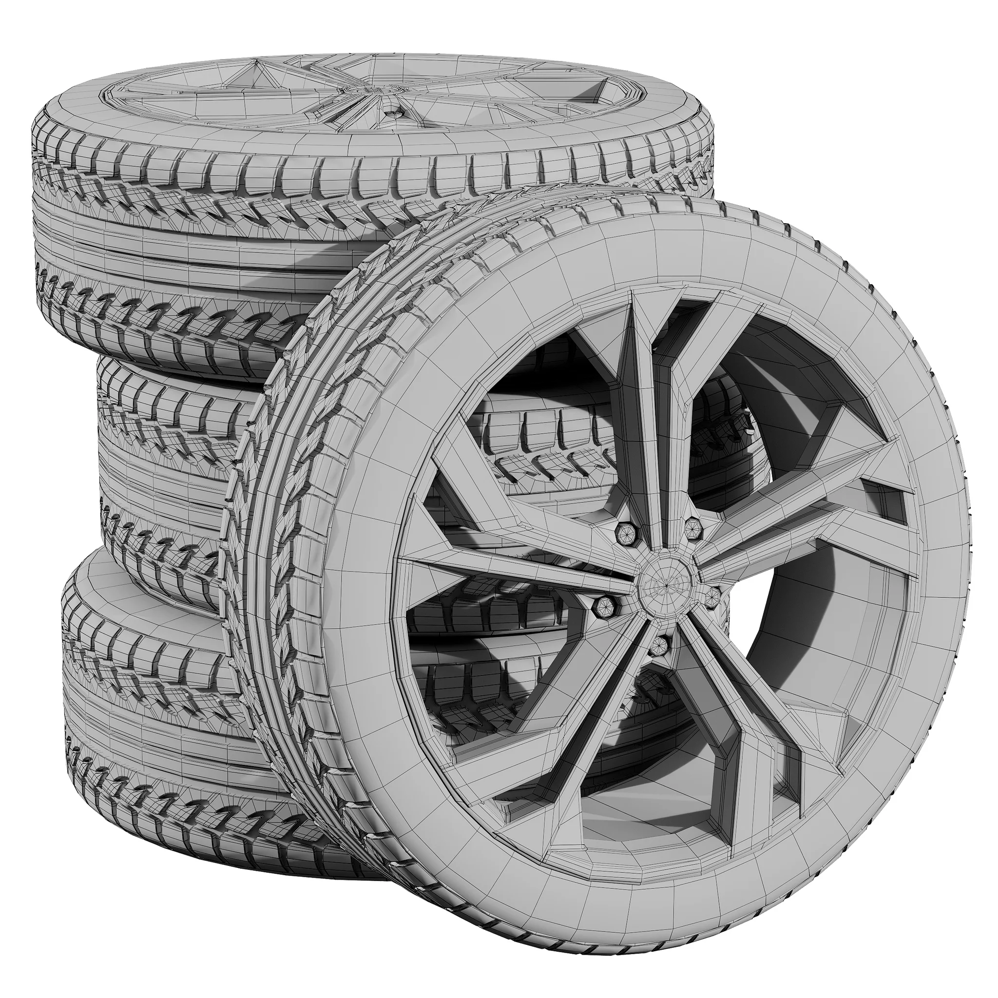 Audi Tires 2 — 3D model preview 4