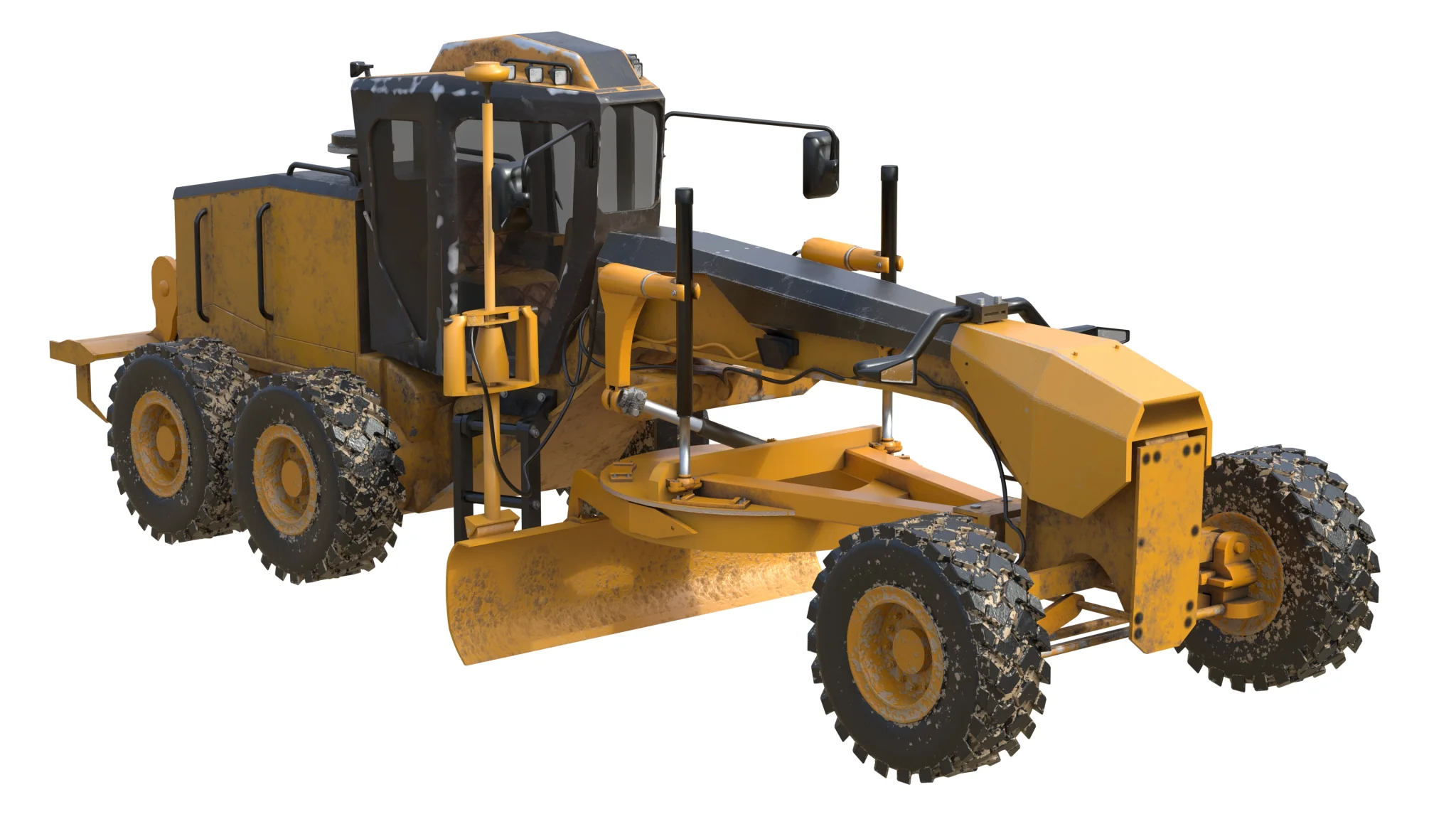 140M Motor Grader Industrial Vehicle, 3D model preview 4