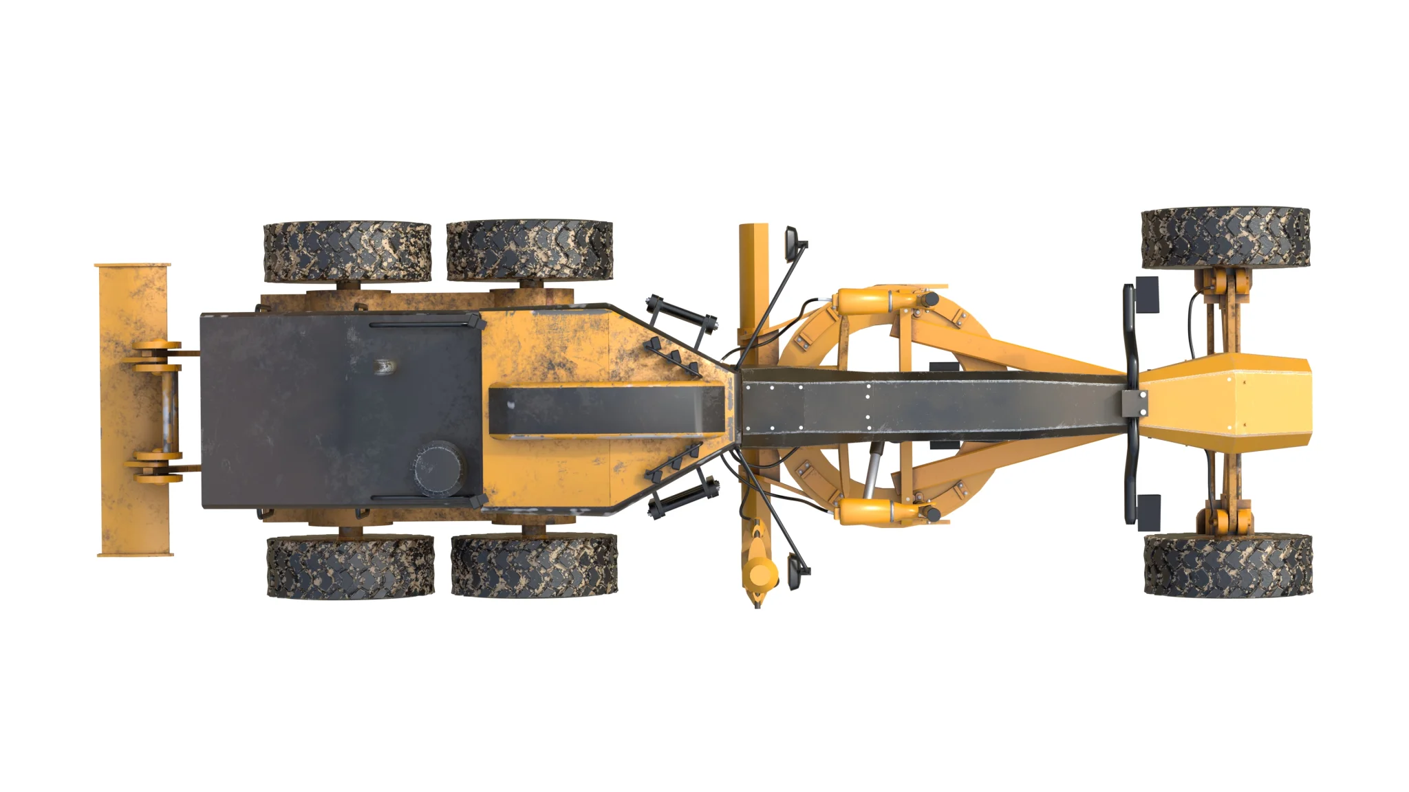 140M Motor Grader Industrial Vehicle, 3D model preview 5