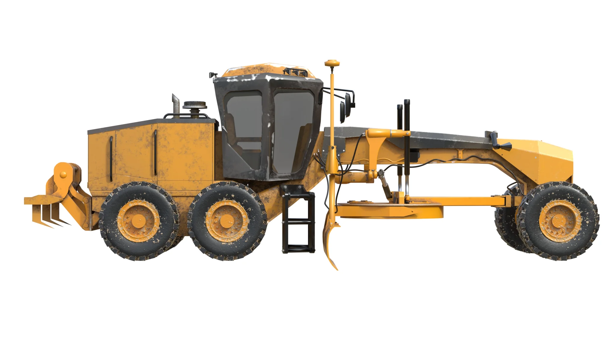 140M Motor Grader Industrial Vehicle, 3D model preview 6