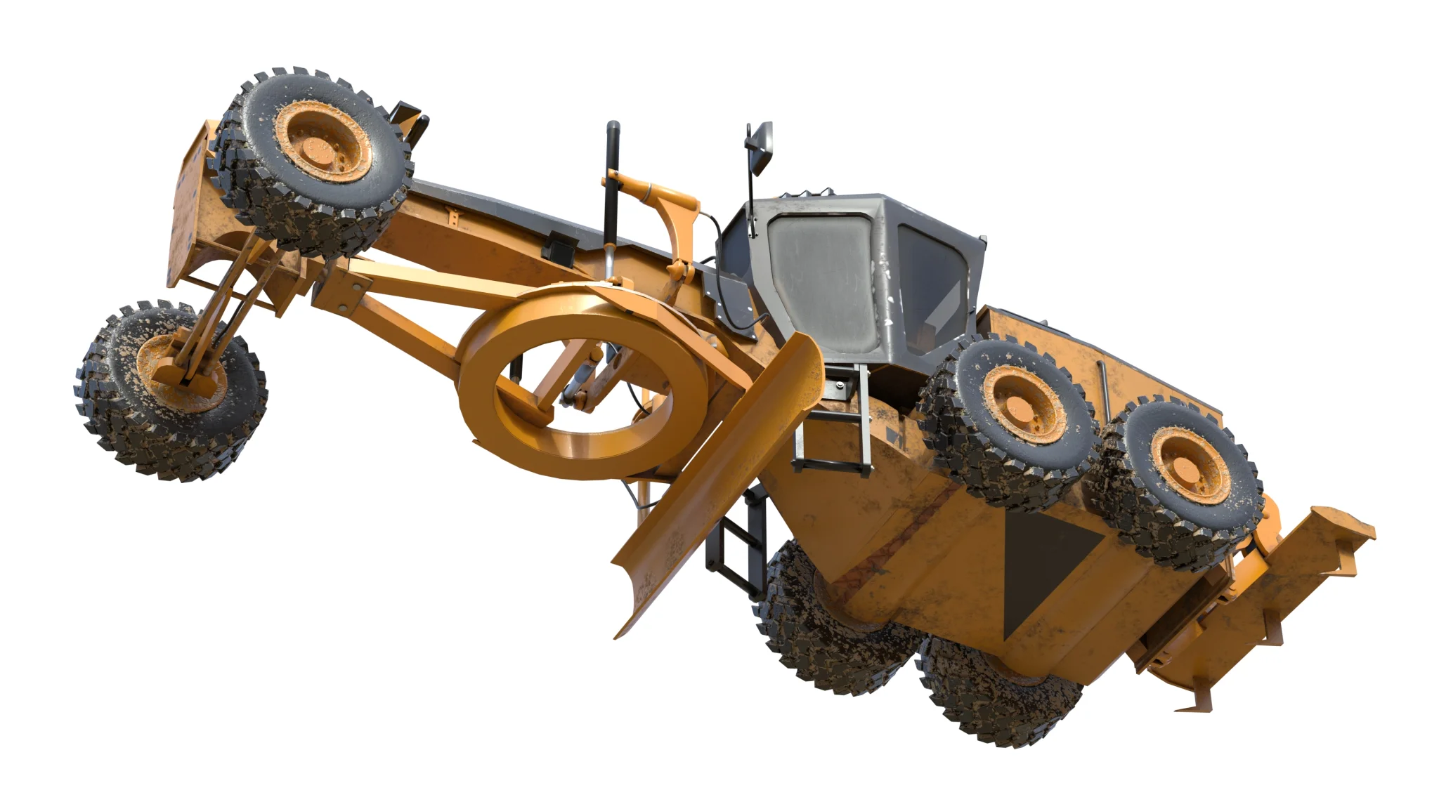 140M Motor Grader Industrial Vehicle, 3D model preview 7
