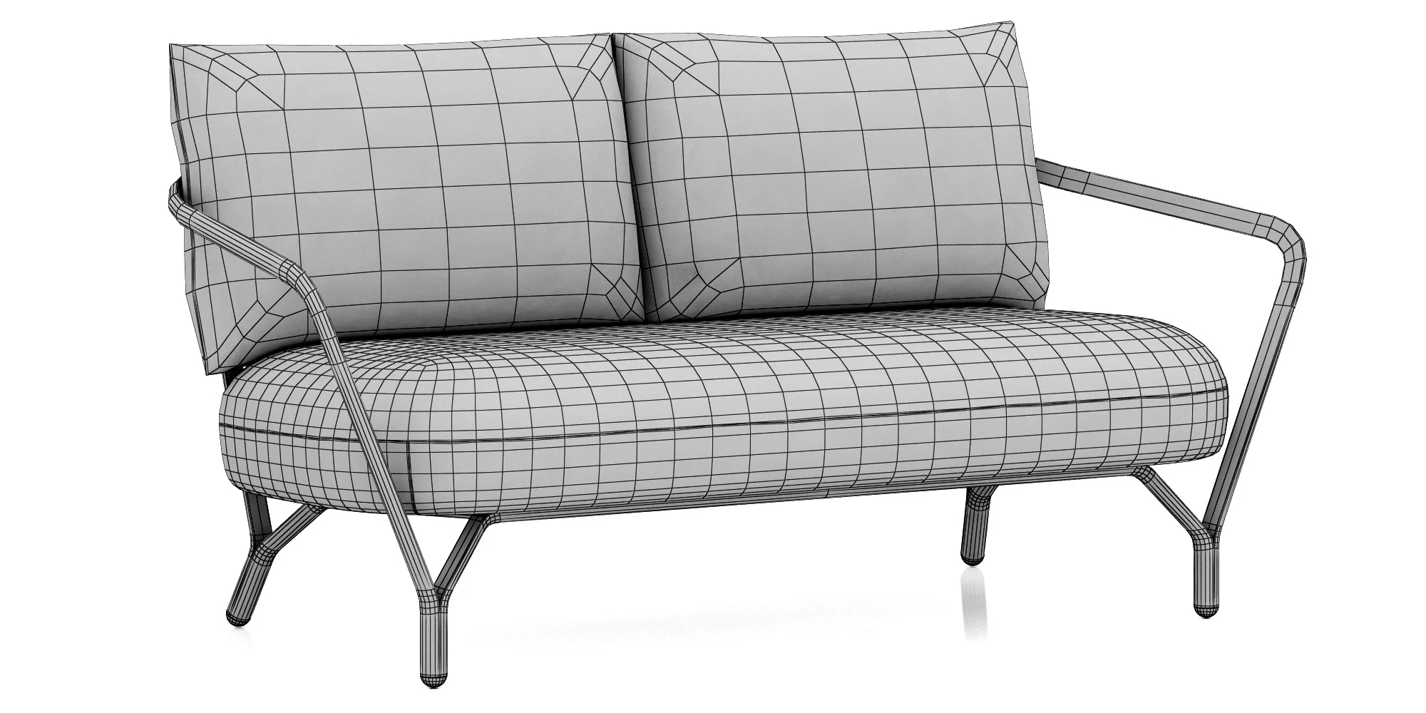 Roche Bobois ANGEL 2 Seat Sofa — 3D model preview 9