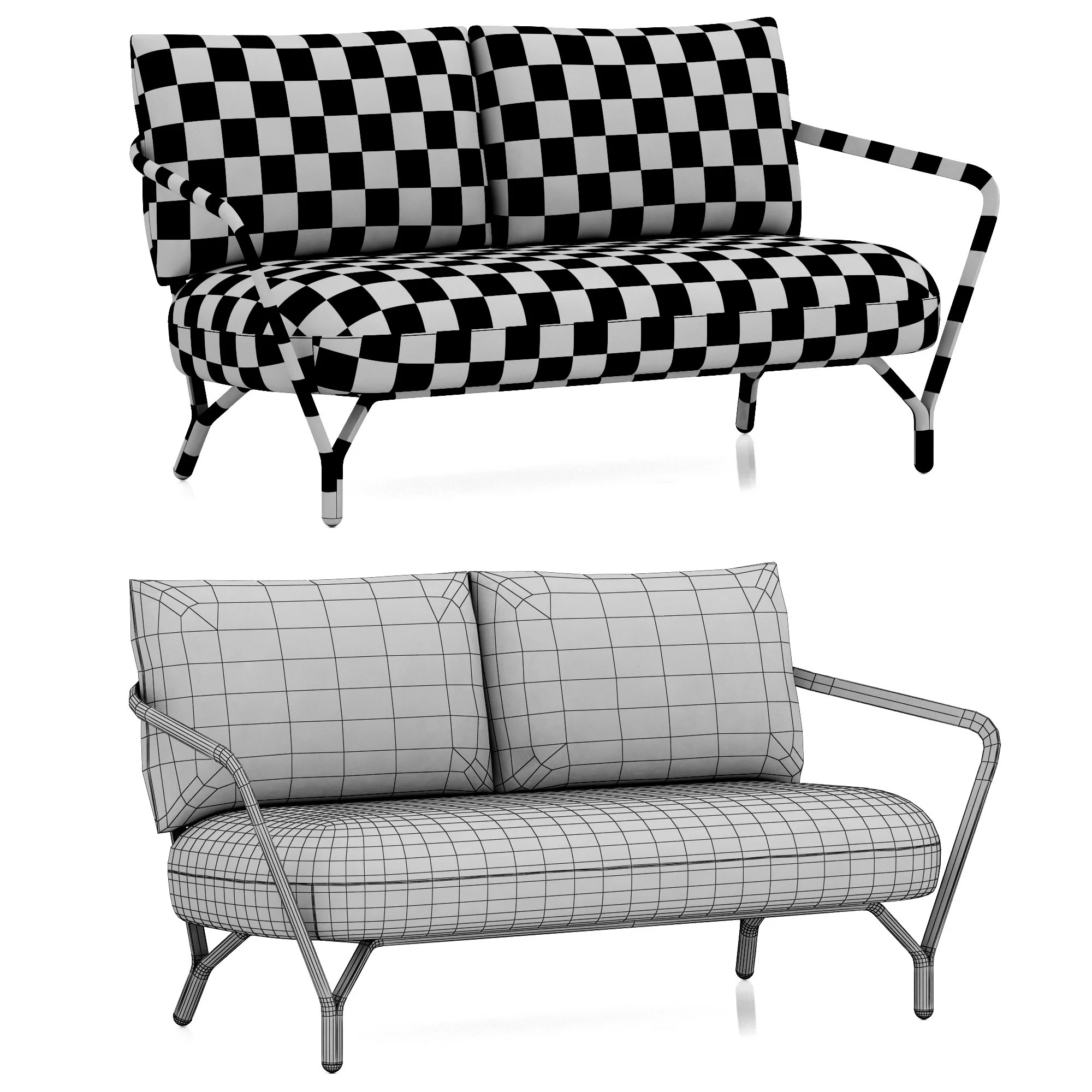 Roche Bobois ANGEL 2 Seat Sofa — 3D model preview 11