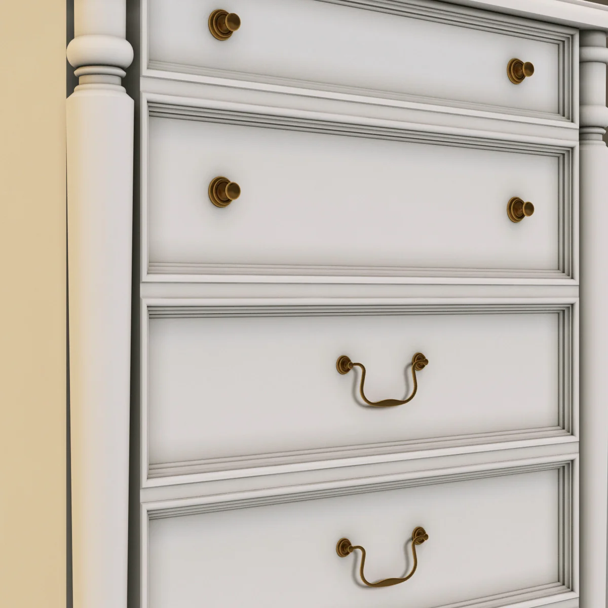 Laura Ashley Chest Of Drawers4, 3D model preview 1