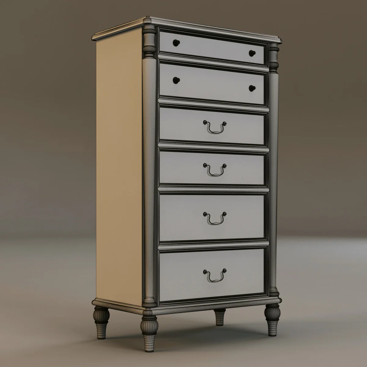 Laura Ashley Chest Of Drawers4, 3D model preview 4
