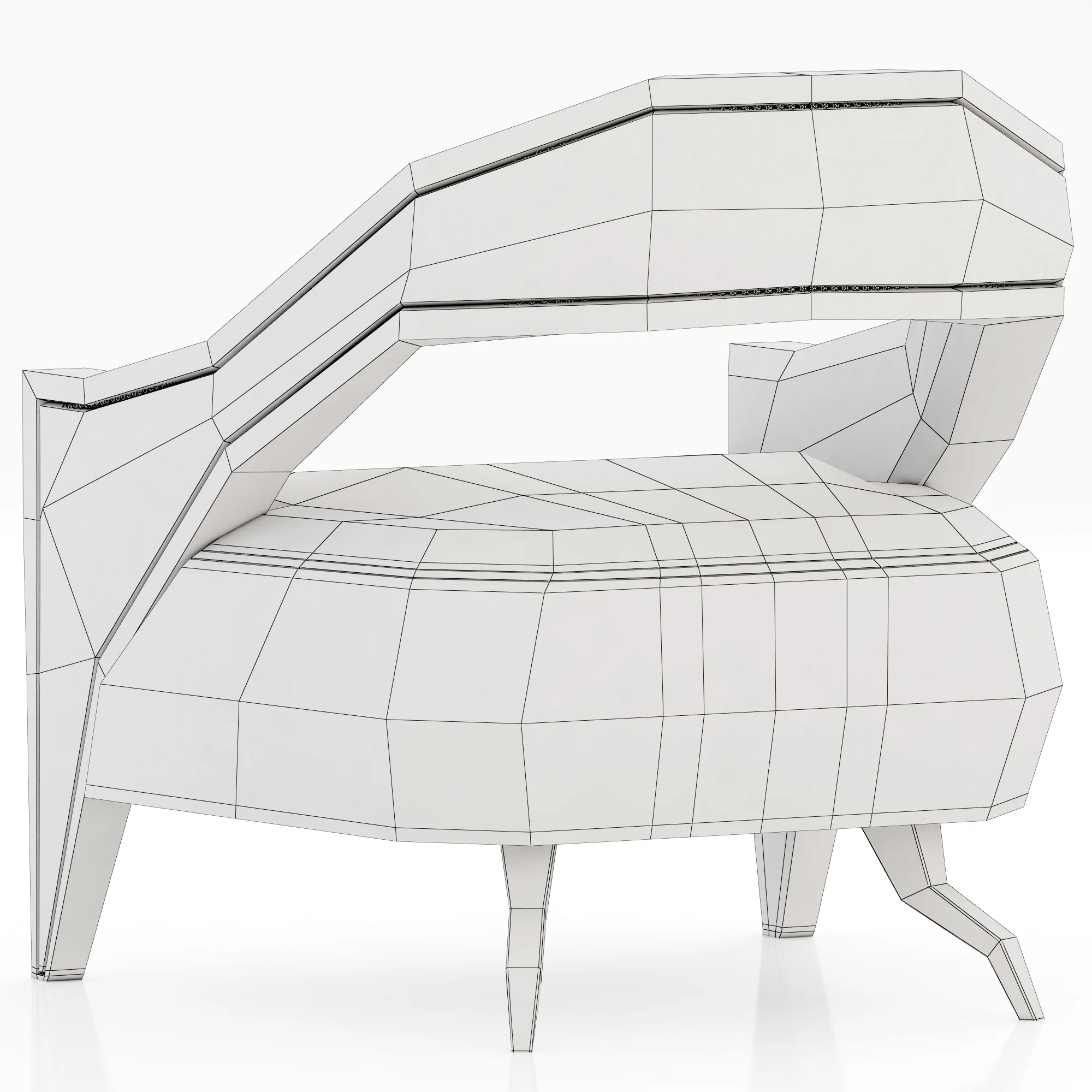 Brabbu Tellus Armchair — 3D model preview 2