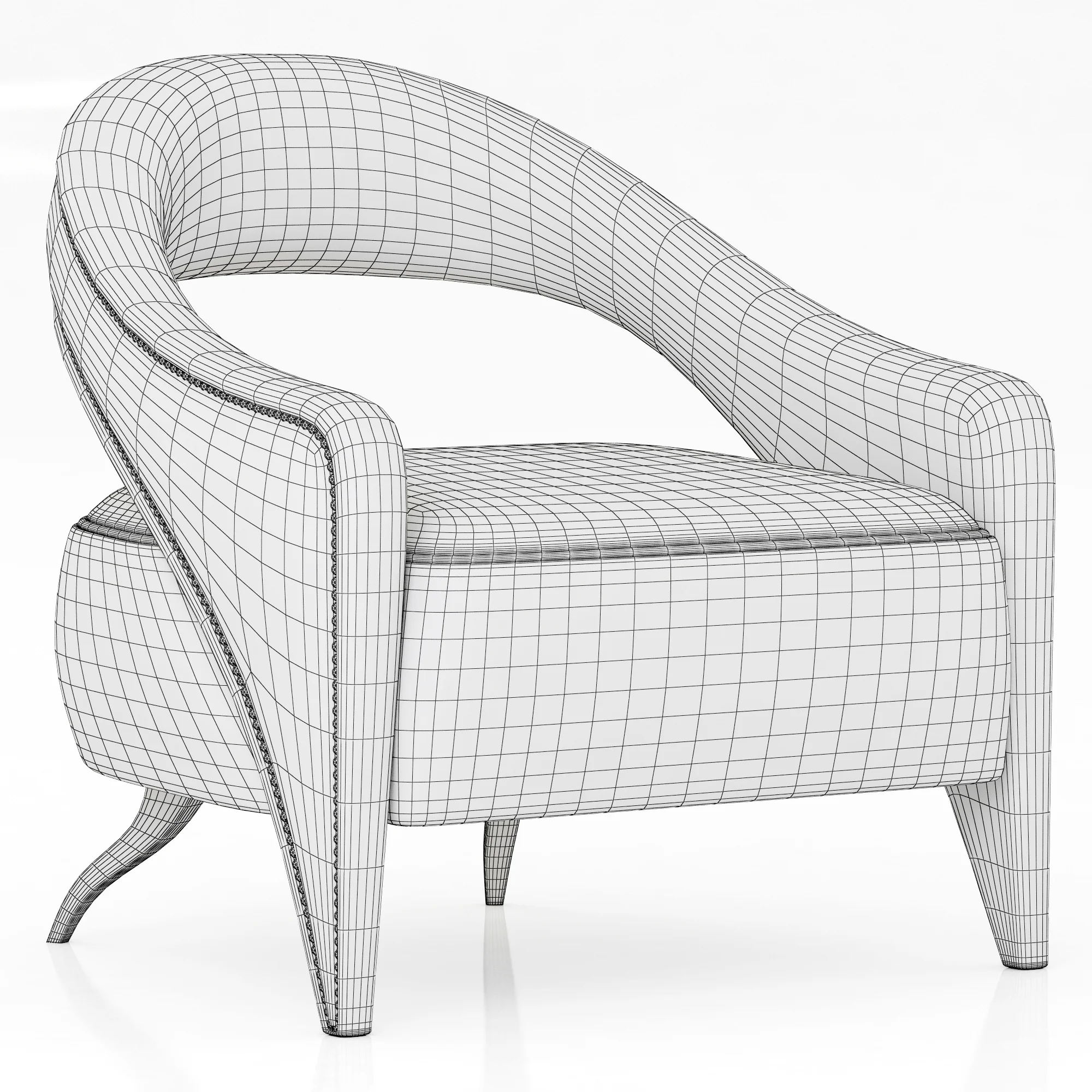 Brabbu Tellus Armchair — 3D model preview 4