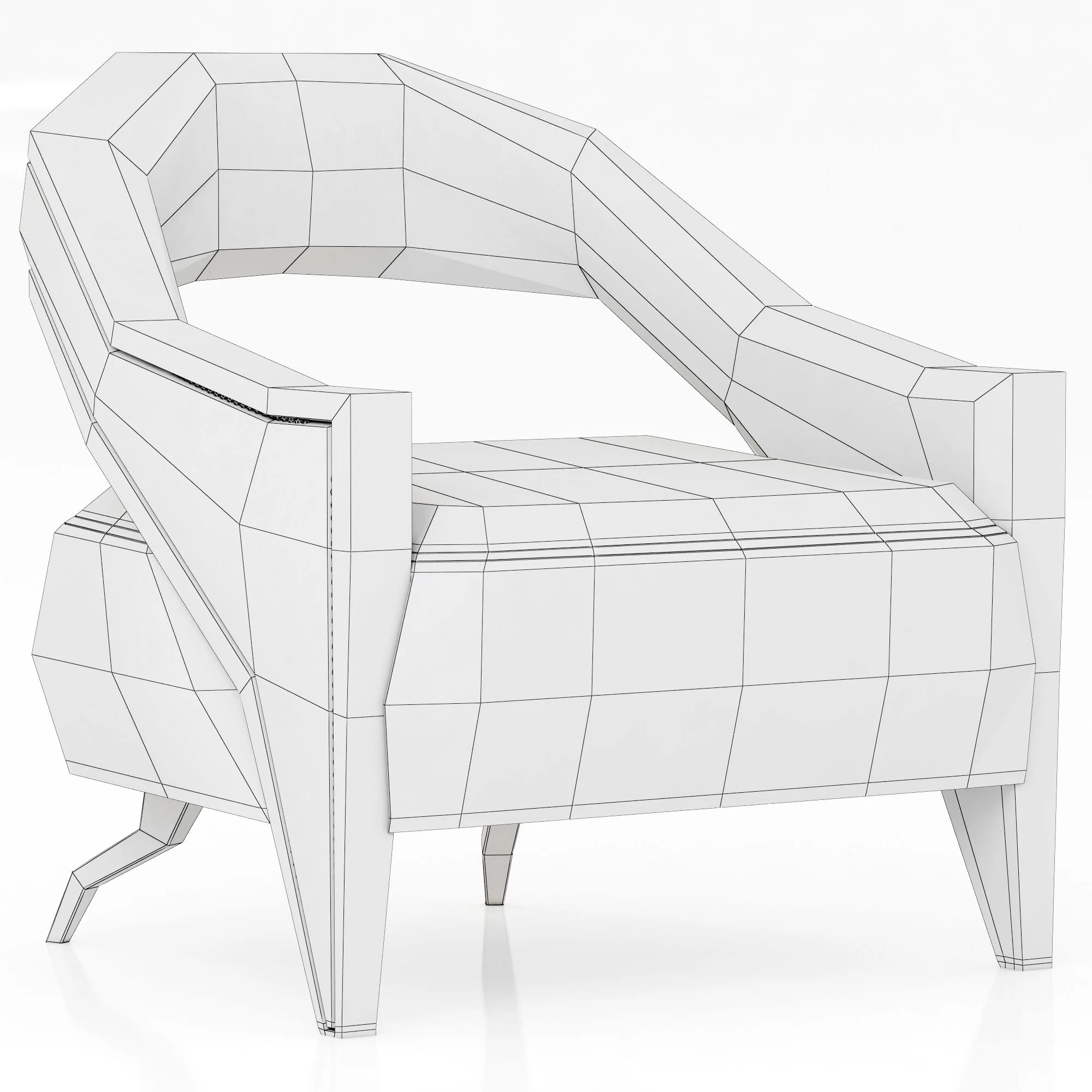 Brabbu Tellus Armchair — 3D model preview 5