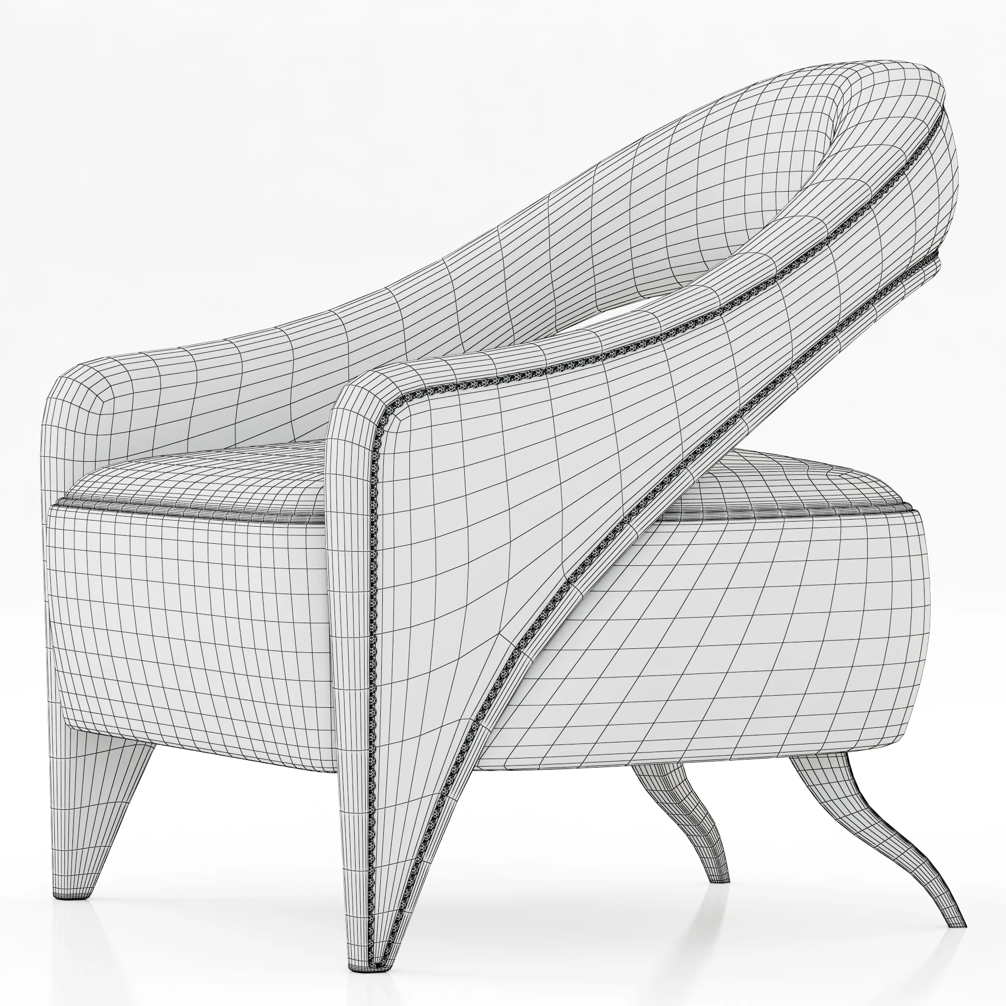 Brabbu Tellus Armchair — 3D model preview 7