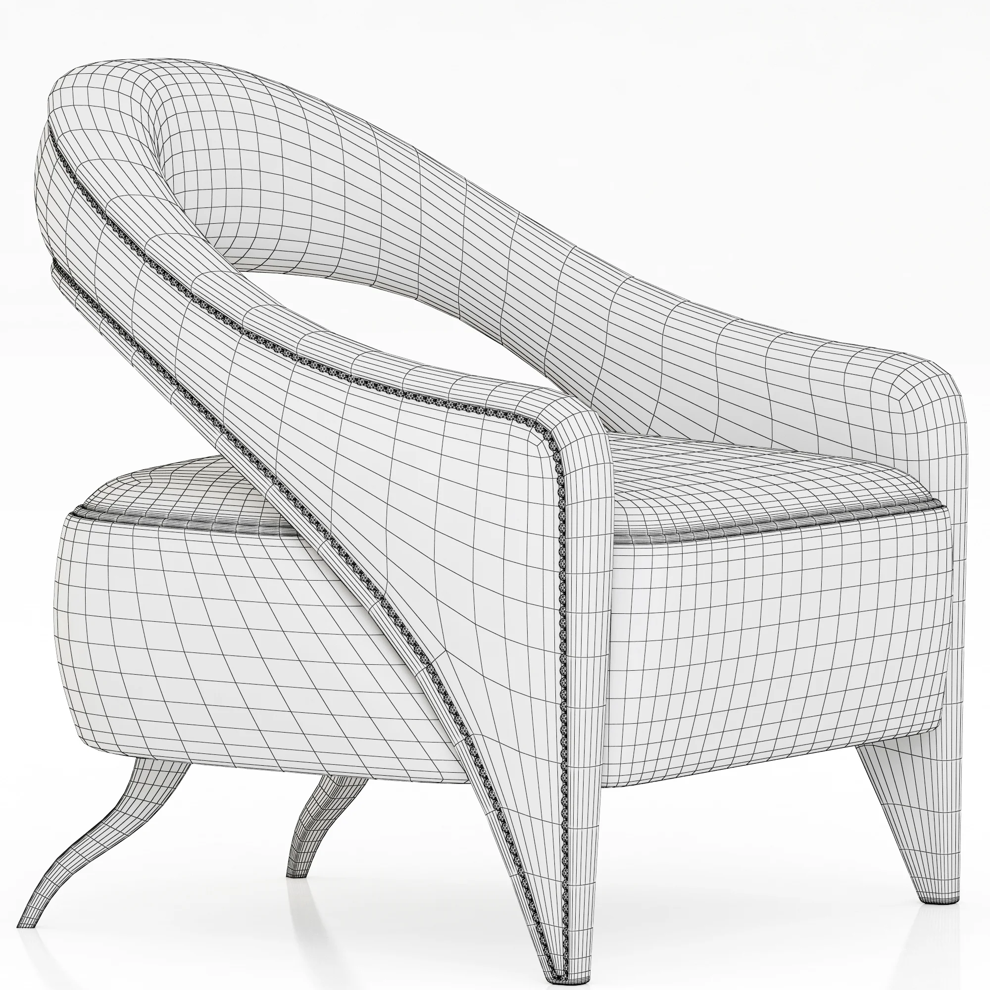 Brabbu Tellus Armchair — 3D model preview 13
