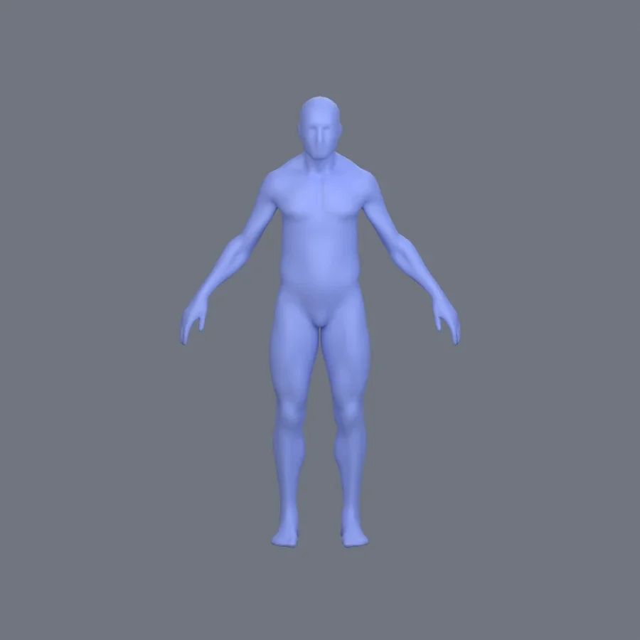Basemesh Male Adult, 3D model preview 1
