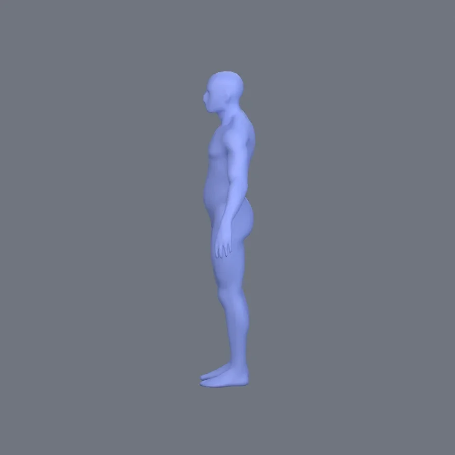 Basemesh Male Adult, 3D model preview 3